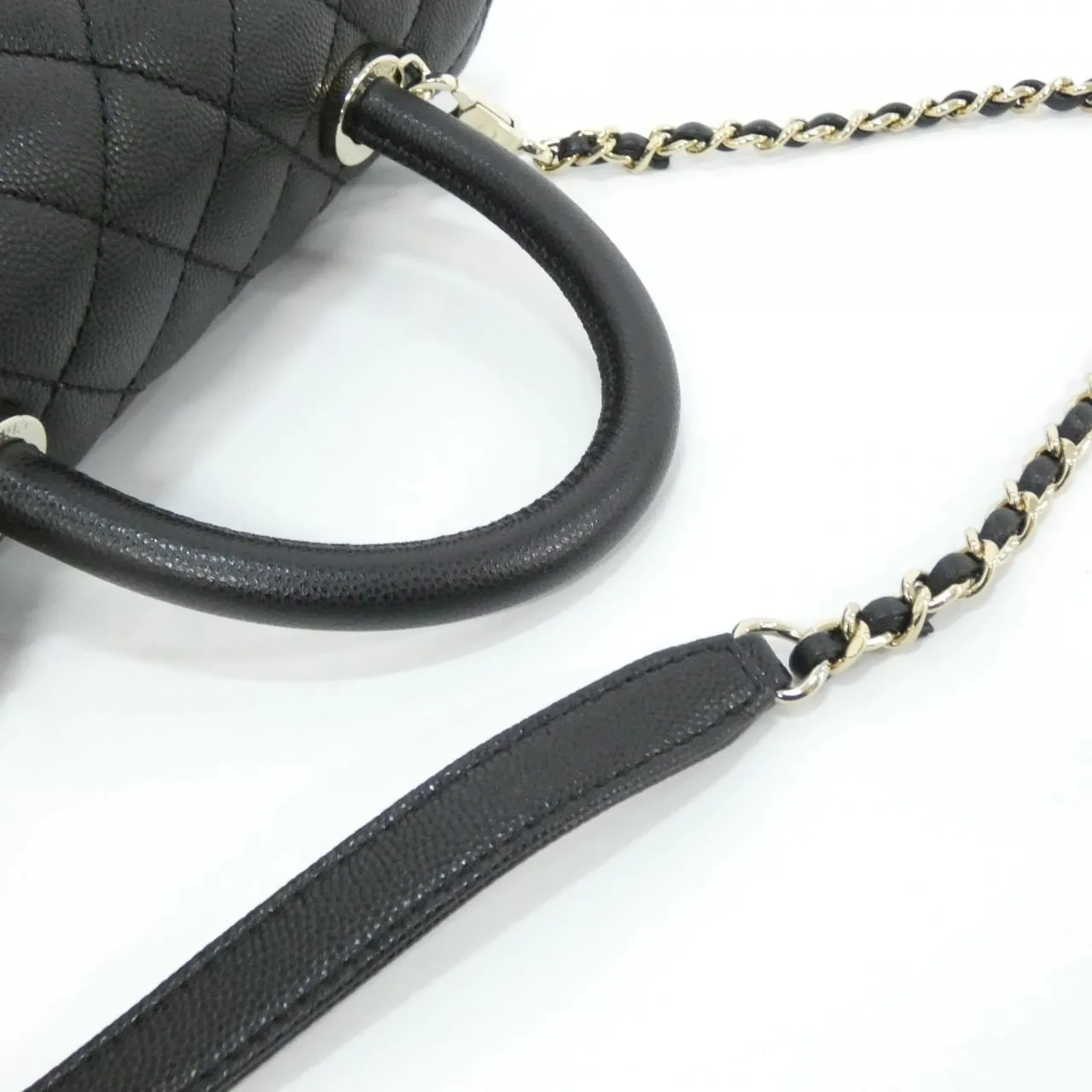 CHANEL Matelasse 92990 Handbag Grained Calfskin Black Grained Calfskin Unused - Thumbnail 4