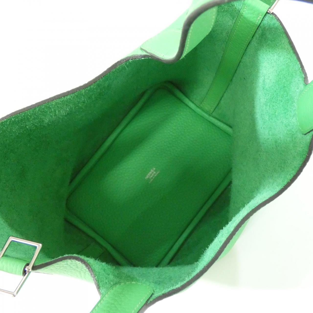 HERMES 056289CK Handbag Clemence Black Clemence Leather - Thumbnail 7