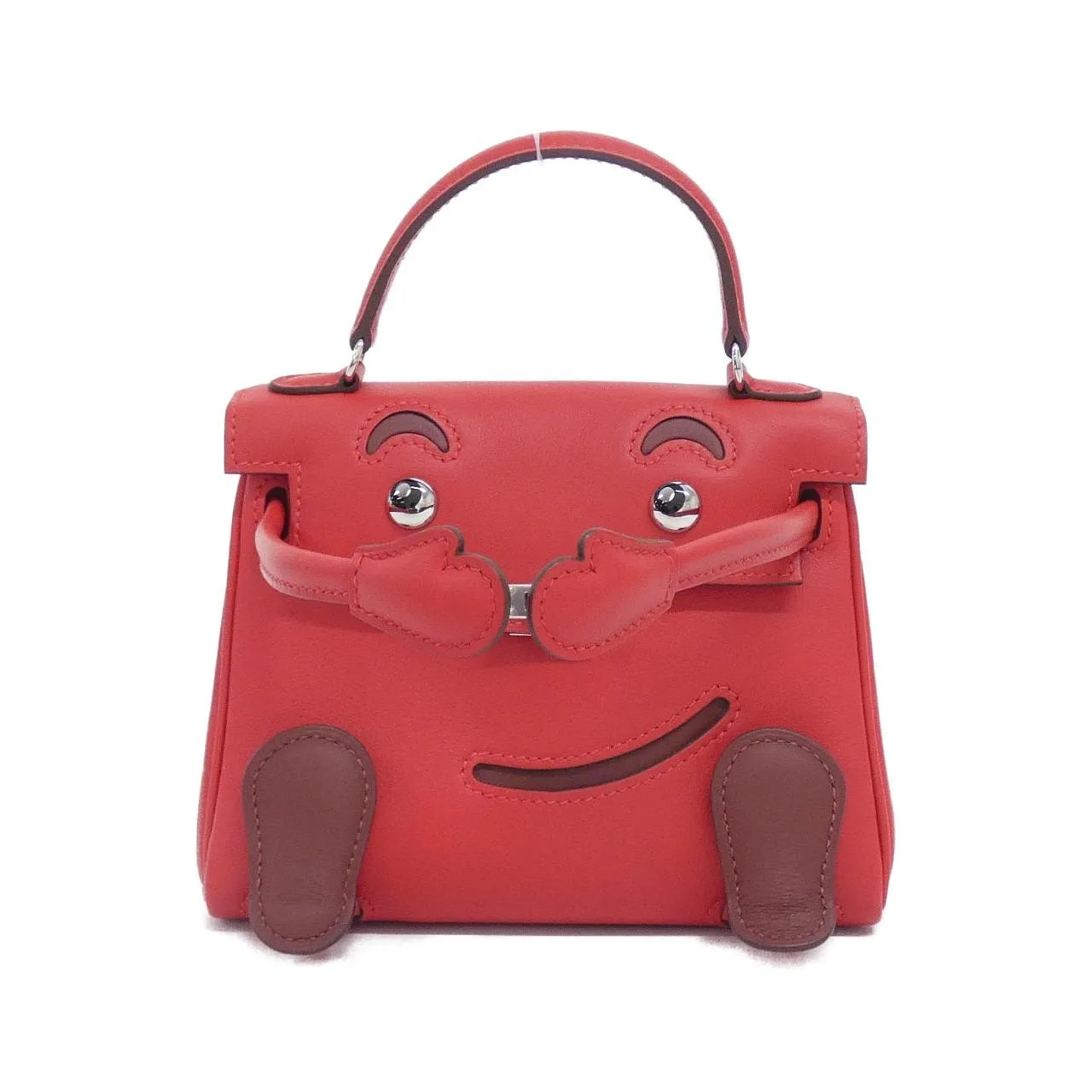 HERMES Kelly Handbag Swift Rouge