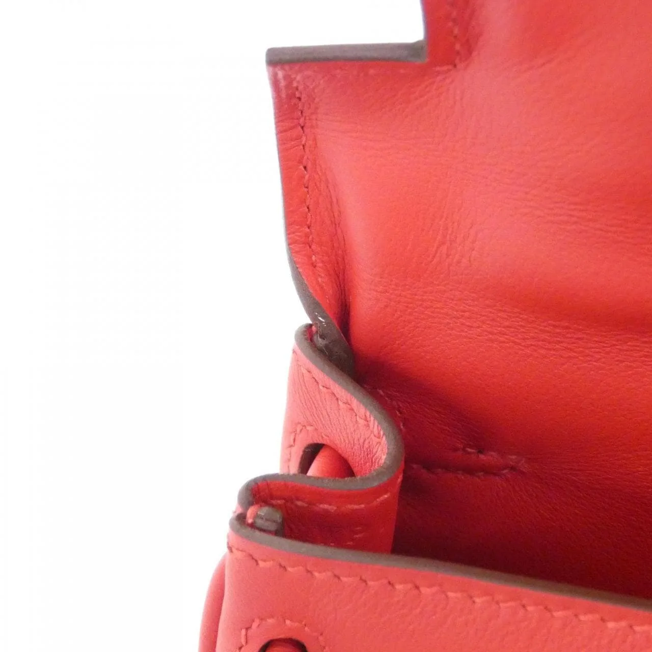 HERMES Kelly Handbag Swift Rouge Swift Leather Rank A - Thumbnail 6