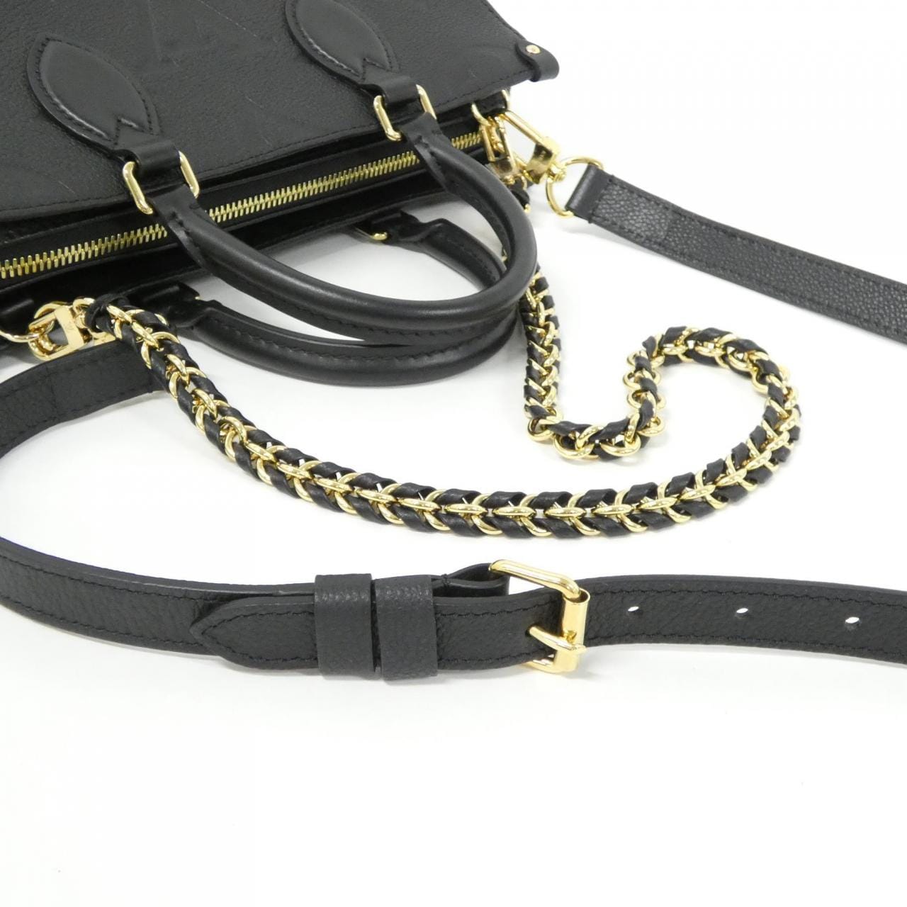 LOUIS VUITTON OnTheGo M23640 Handbag Monogram Black Monogram - Thumbnail 7