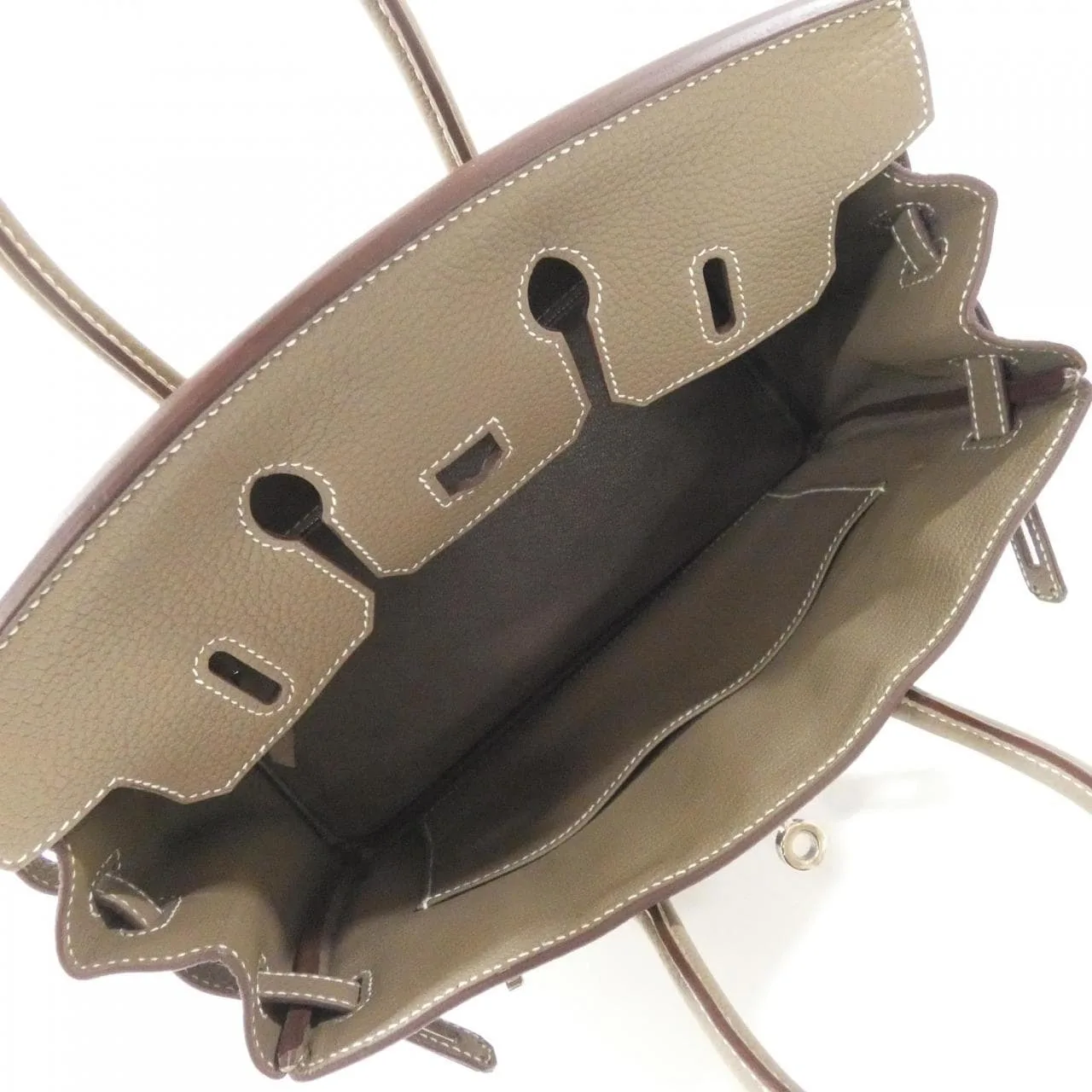 HERMES 041344CK Handbag Togo Etoupe Togo Leather - Thumbnail 8