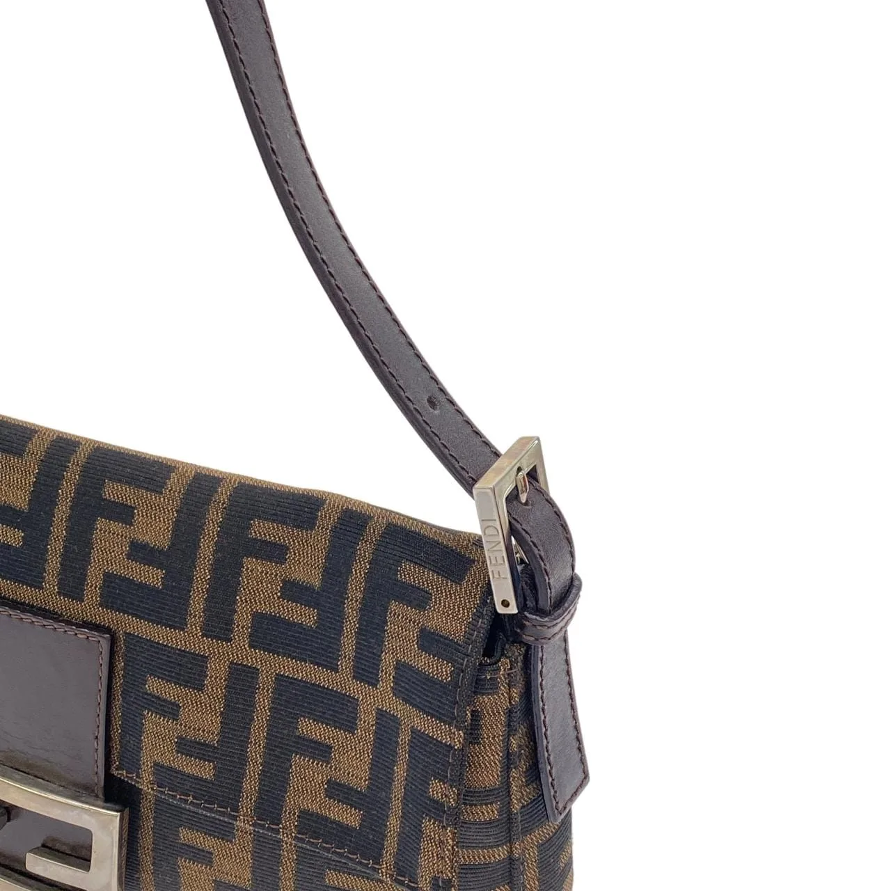 FENDI Baguette 26424 Shoulder Canvas 黑色 帆布 中古品A - 縮圖 5