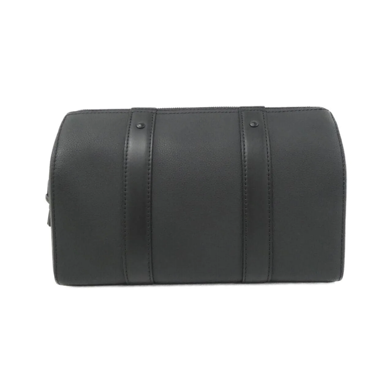 LOUIS VUITTON Keepall M59255 Shoulder Lambskin 黑色 羊皮 中古品A - 縮圖 2