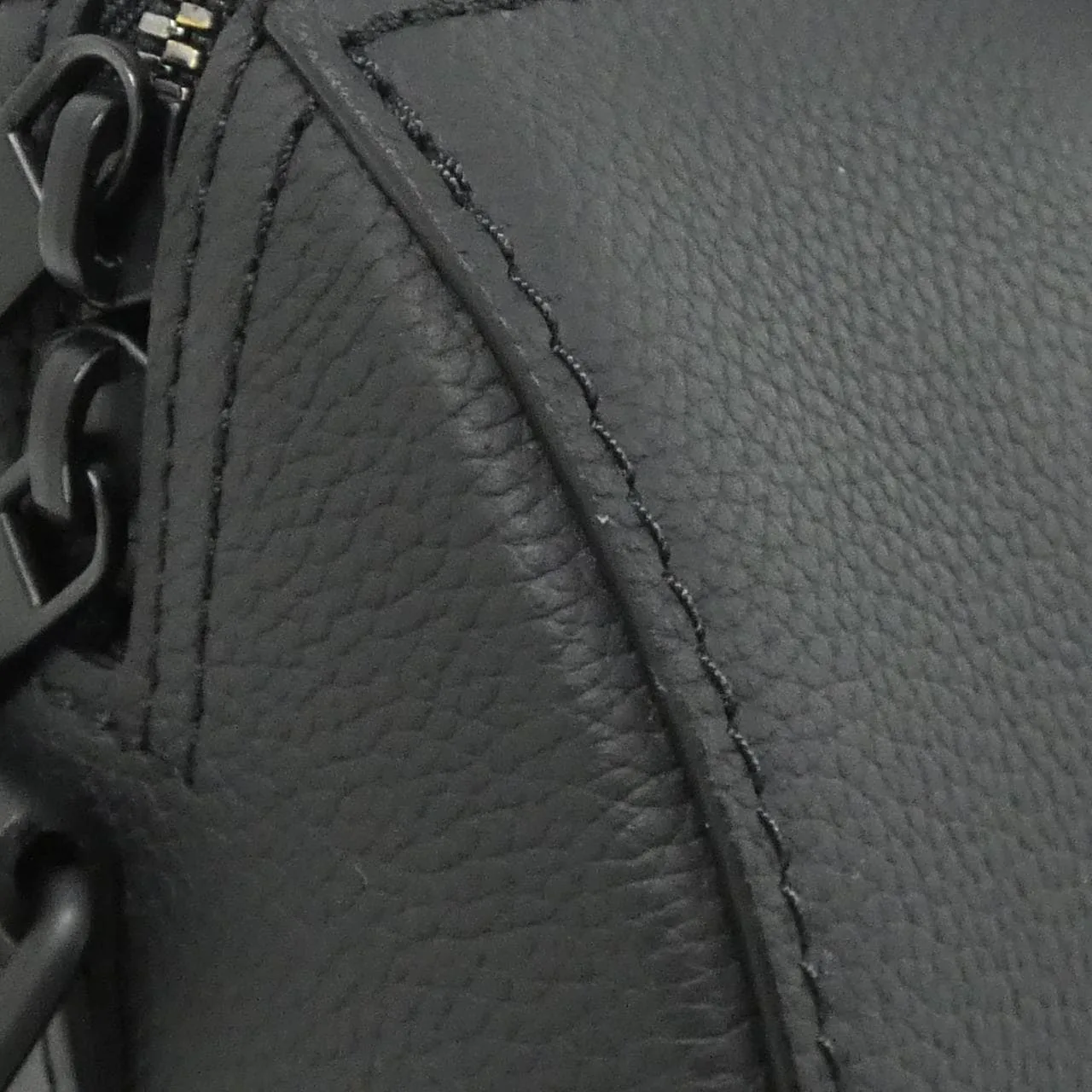 LOUIS VUITTON Keepall M59255 Shoulder Lambskin 黑色 羊皮 中古品A - 縮圖 4