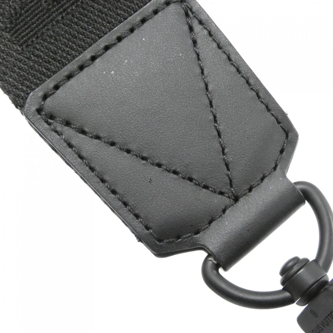 LOUIS VUITTON Keepall M59255 Shoulder Lambskin 黑色 羊皮 中古品A - 縮圖 7