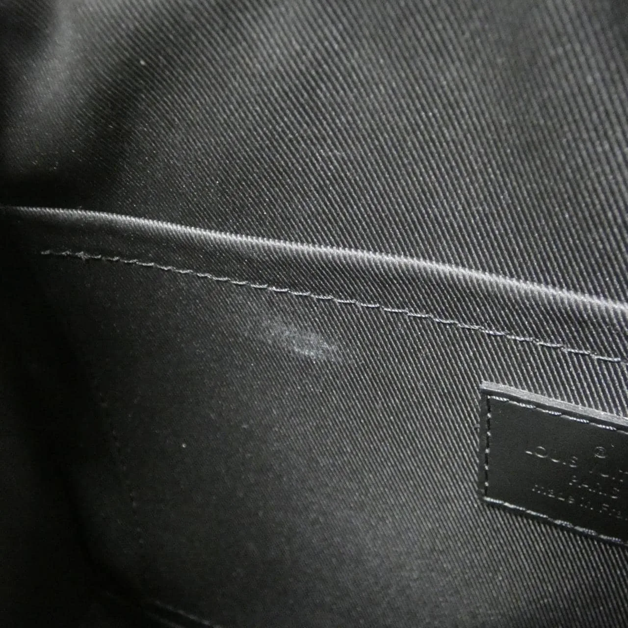 LOUIS VUITTON Keepall M59255 Shoulder Lambskin 黑色 羊皮 中古品A - 縮圖 10