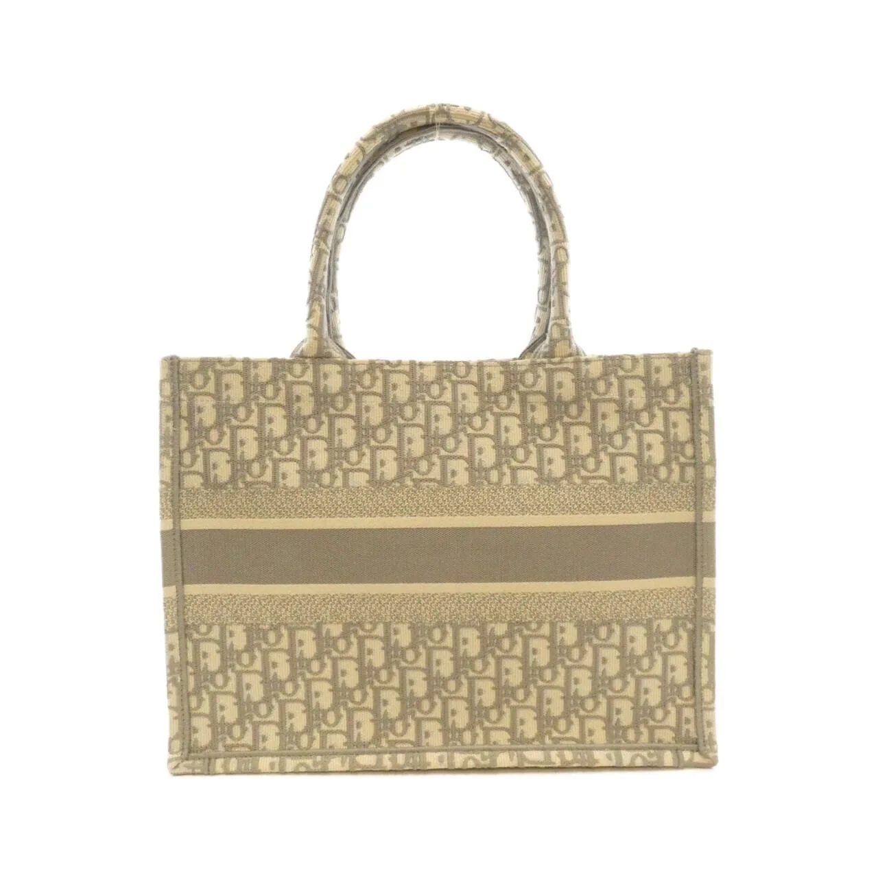 DIOR Book Tote M1296ZRIW Tote Canvas 灰色 帆布 中古品A - 縮圖 2