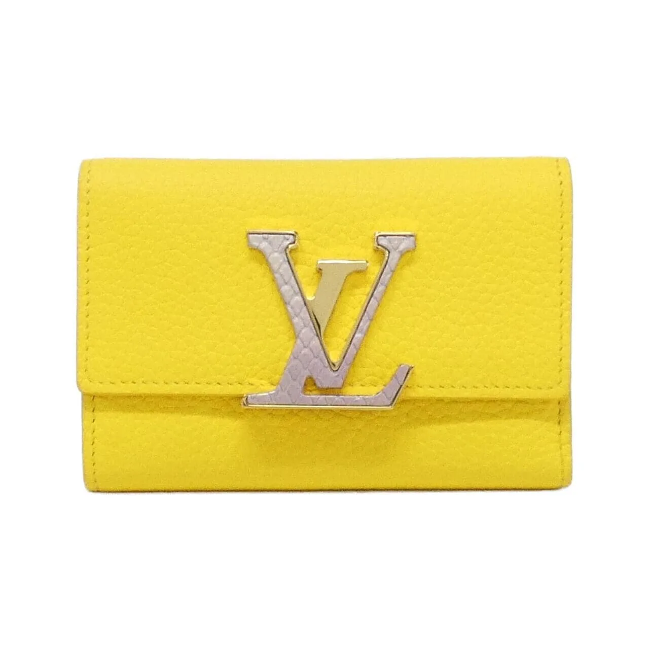 LOUIS VUITTON Capucines N87623 Wallet Python Yellow