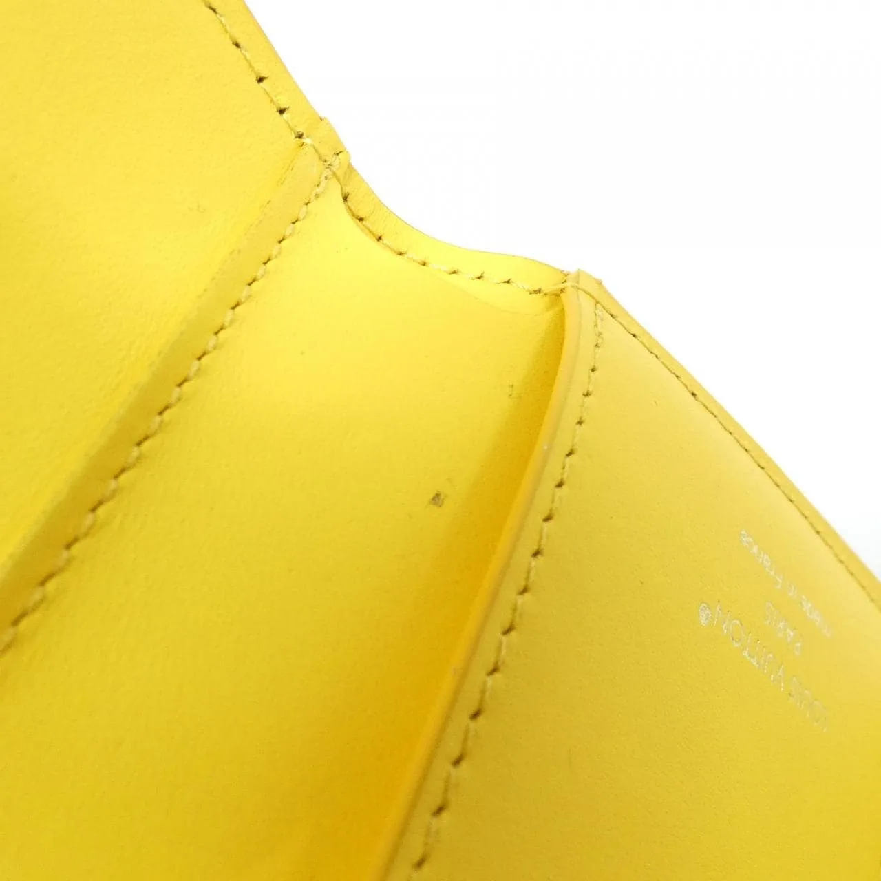 LOUIS VUITTON Capucines N87623 Wallet Python 黃色 蟒蛇皮 中古品A - 縮圖 7