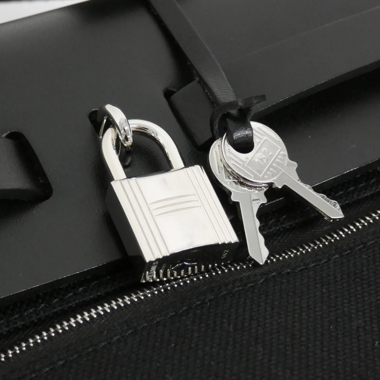 HERMES Herbag 078971CK Handbag Black Rank A - Thumbnail 5