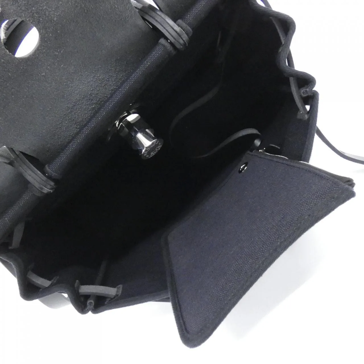 HERMES Herbag 078971CK Handbag Black Rank A - Thumbnail 7