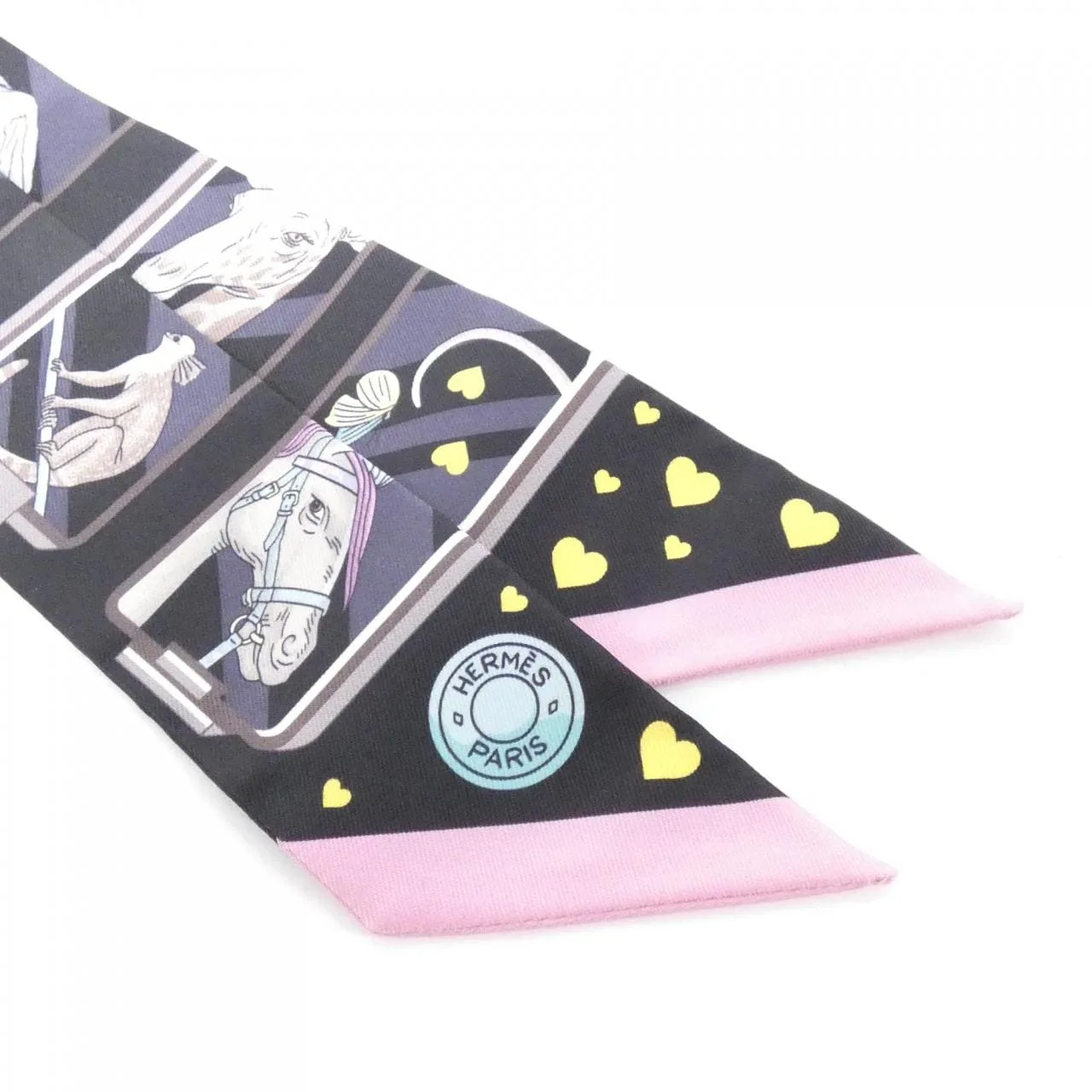 HERMES 063875S Scarf 黑色 未使用品 - 縮圖 2