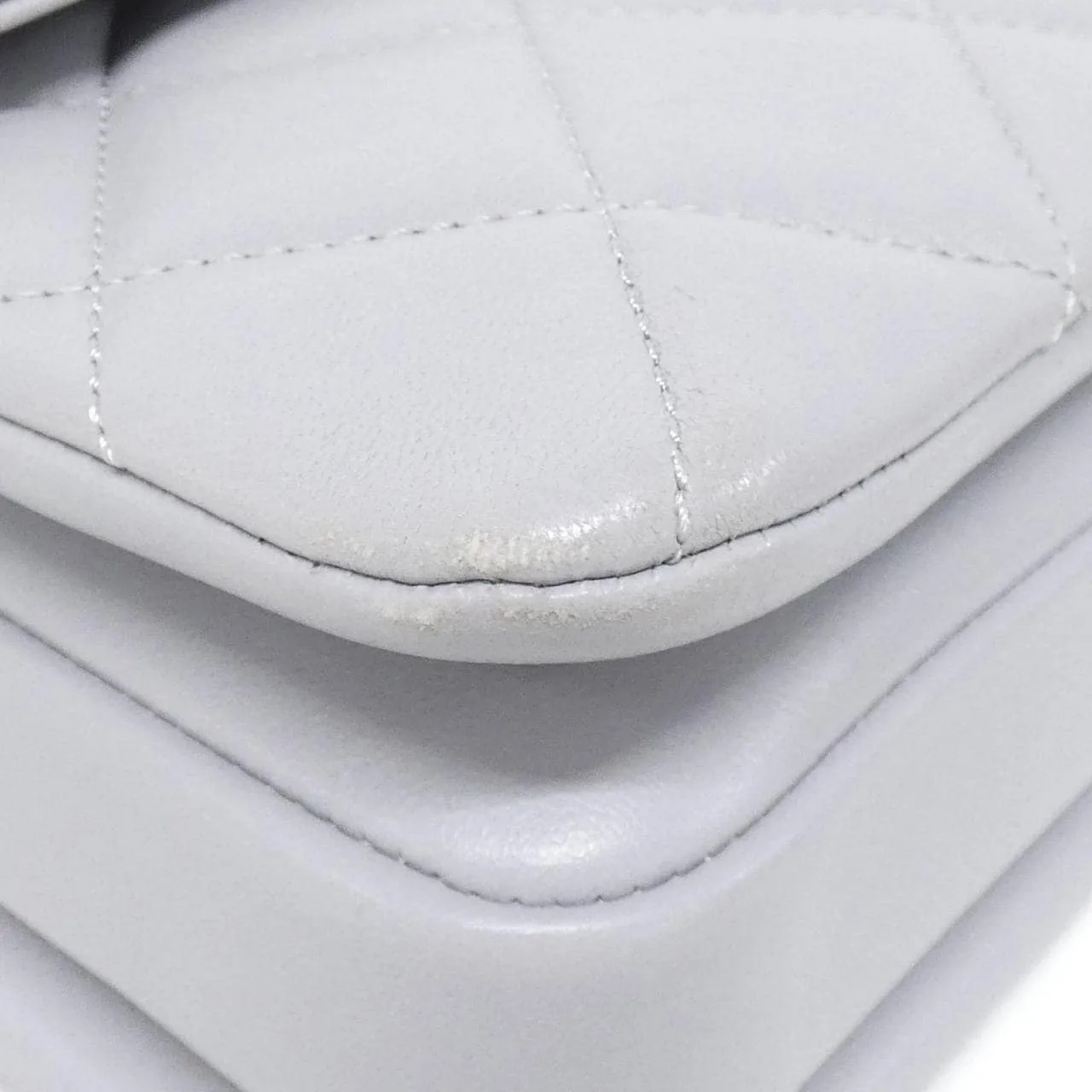 CHANEL 92236 Handbag Lambskin Grey Lambskin Rank A - Thumbnail 3