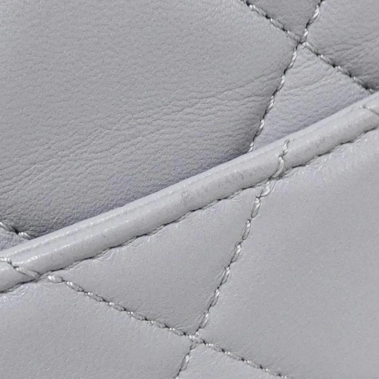 CHANEL 92236 Handbag Lambskin Grey Lambskin Rank A - Thumbnail 4