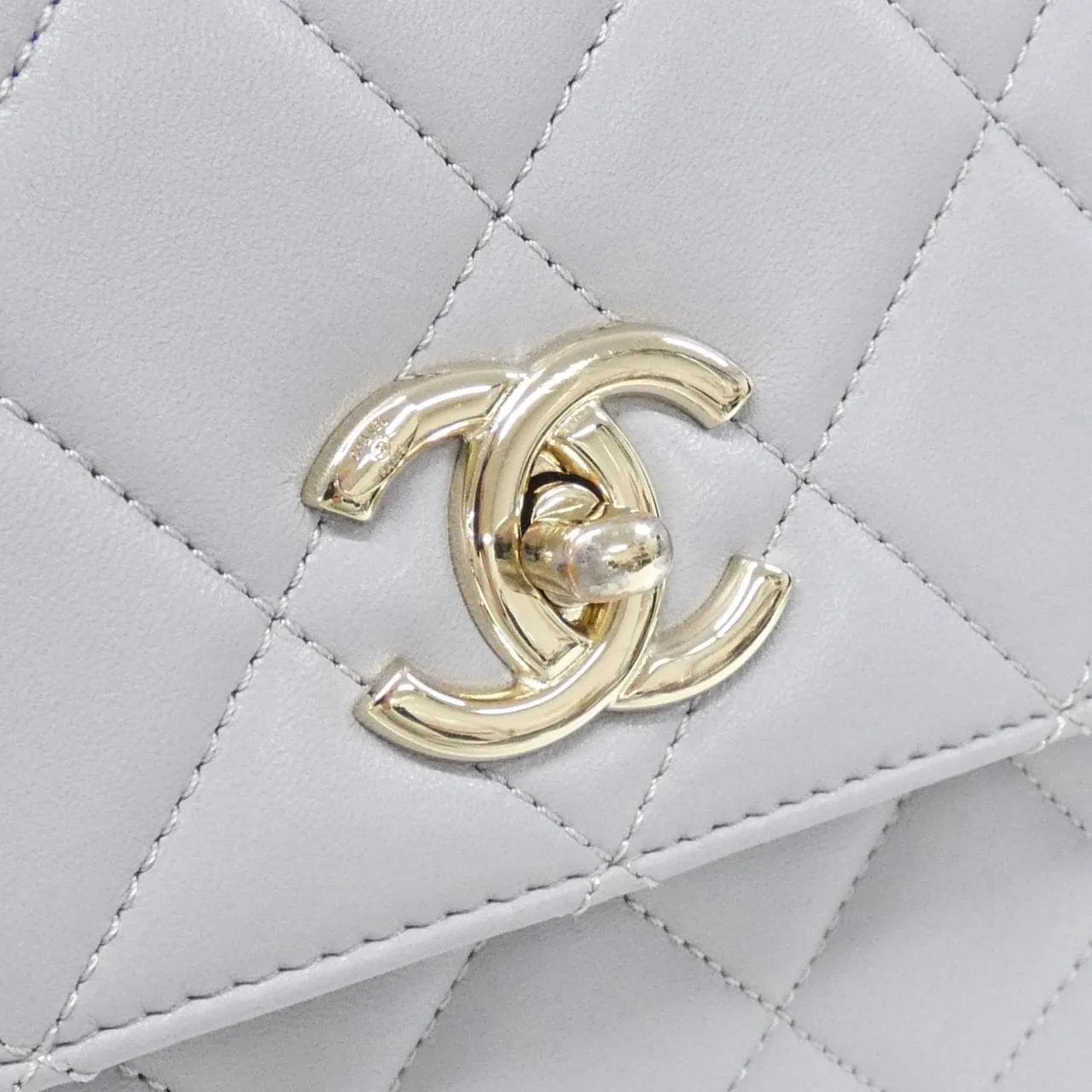 CHANEL 92236 Handbag Lambskin Grey Lambskin Rank A - Thumbnail 5