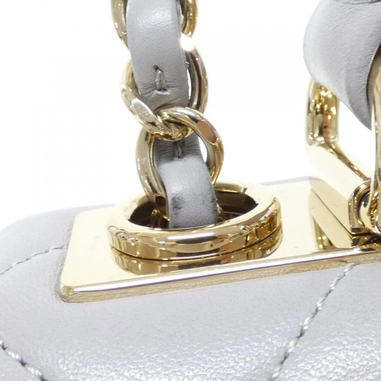 CHANEL 92236 Handbag Lambskin Grey Lambskin Rank A - Thumbnail 6