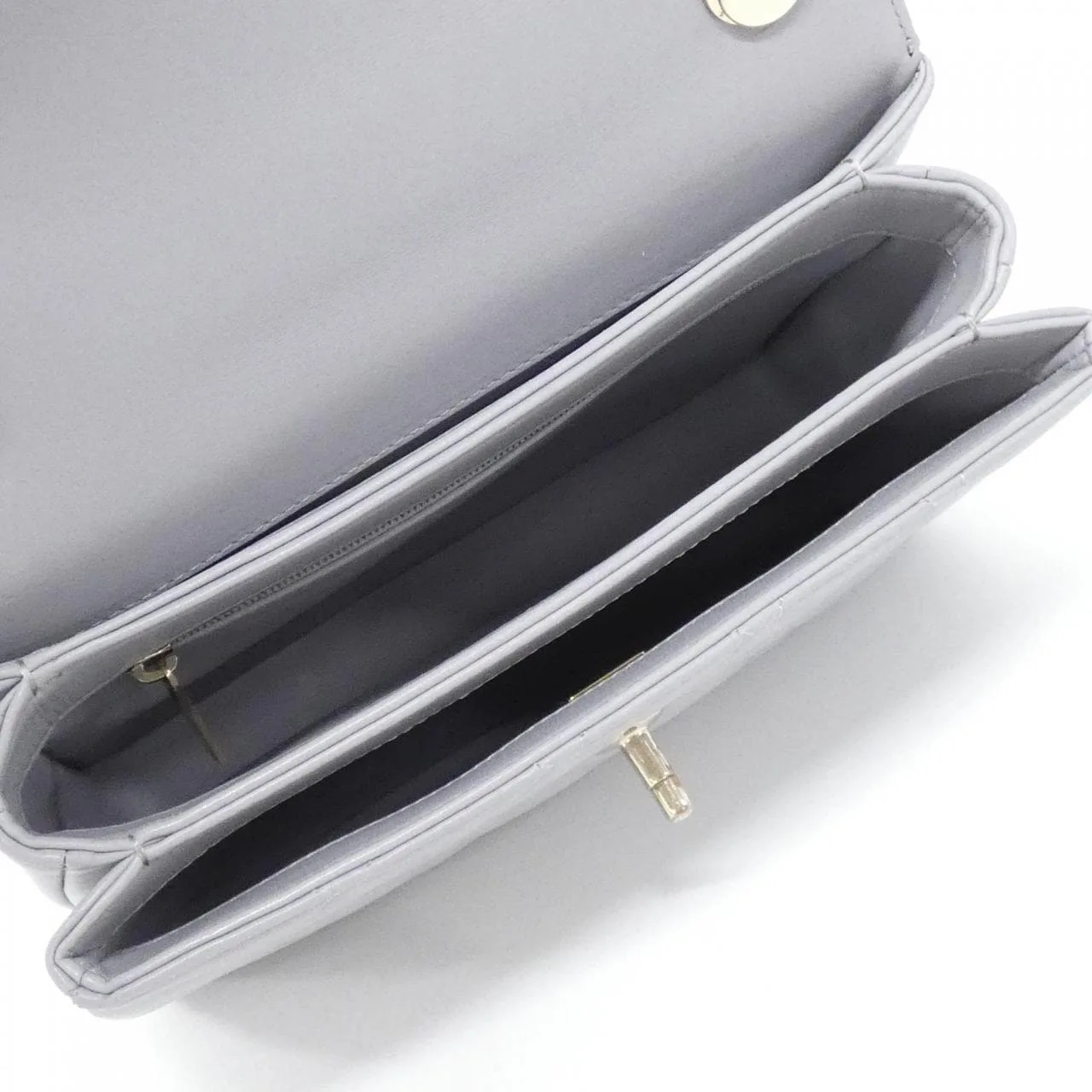 CHANEL 92236 Handbag Lambskin Grey Lambskin Rank A - Thumbnail 8