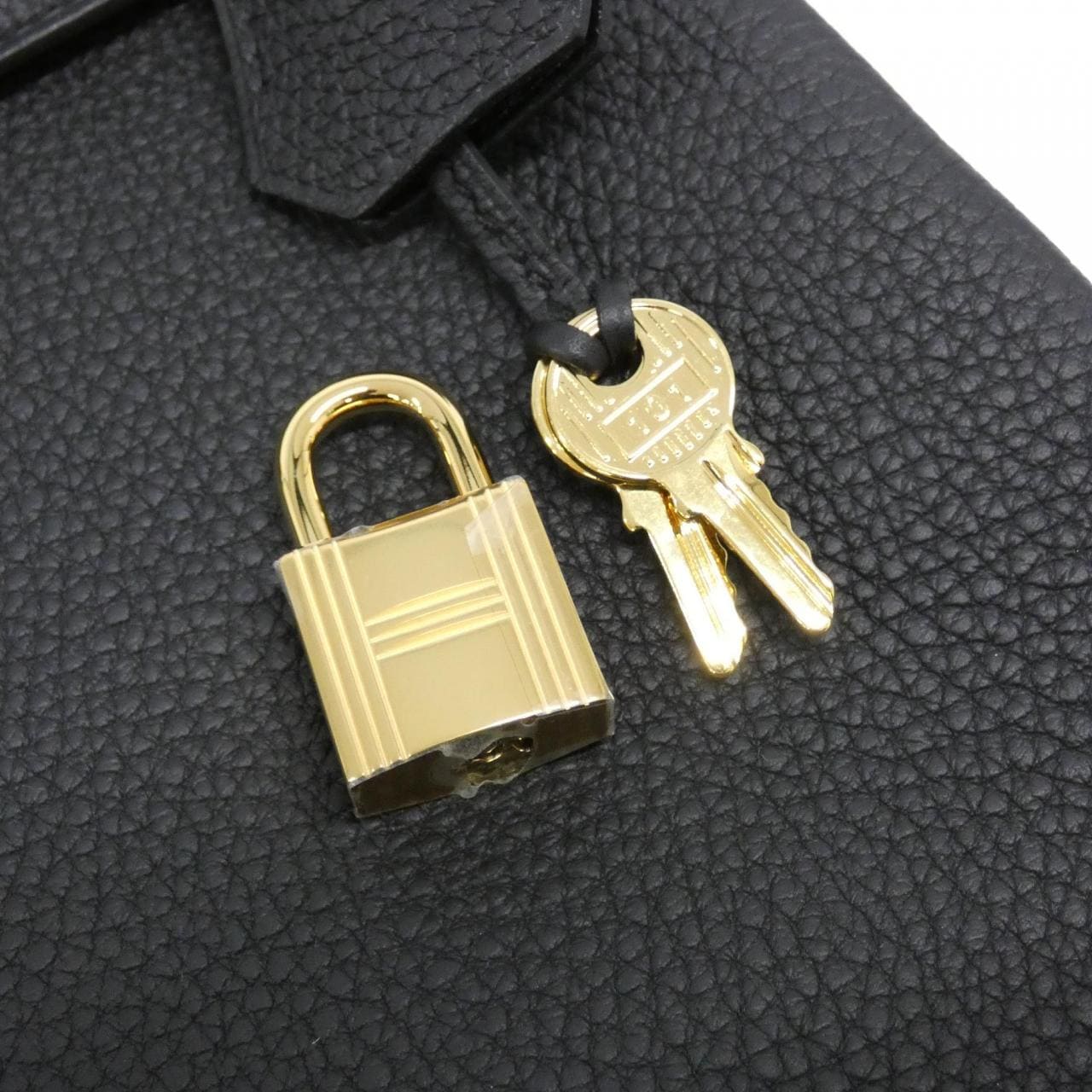 HERMES 044624CC Handbag Togo Black Togo Leather - Thumbnail 4