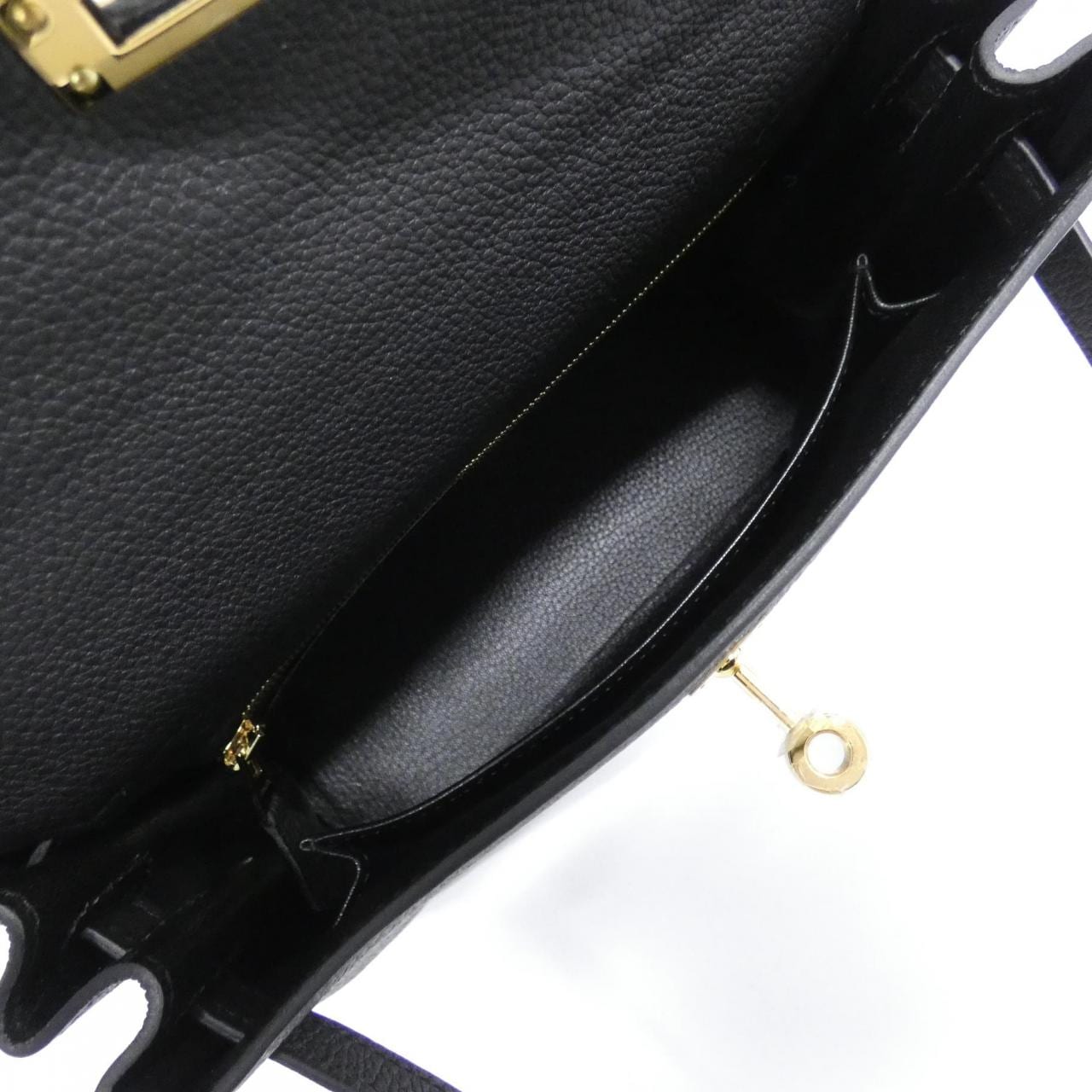 HERMES 044624CC Handbag Togo Black Togo Leather - Thumbnail 6