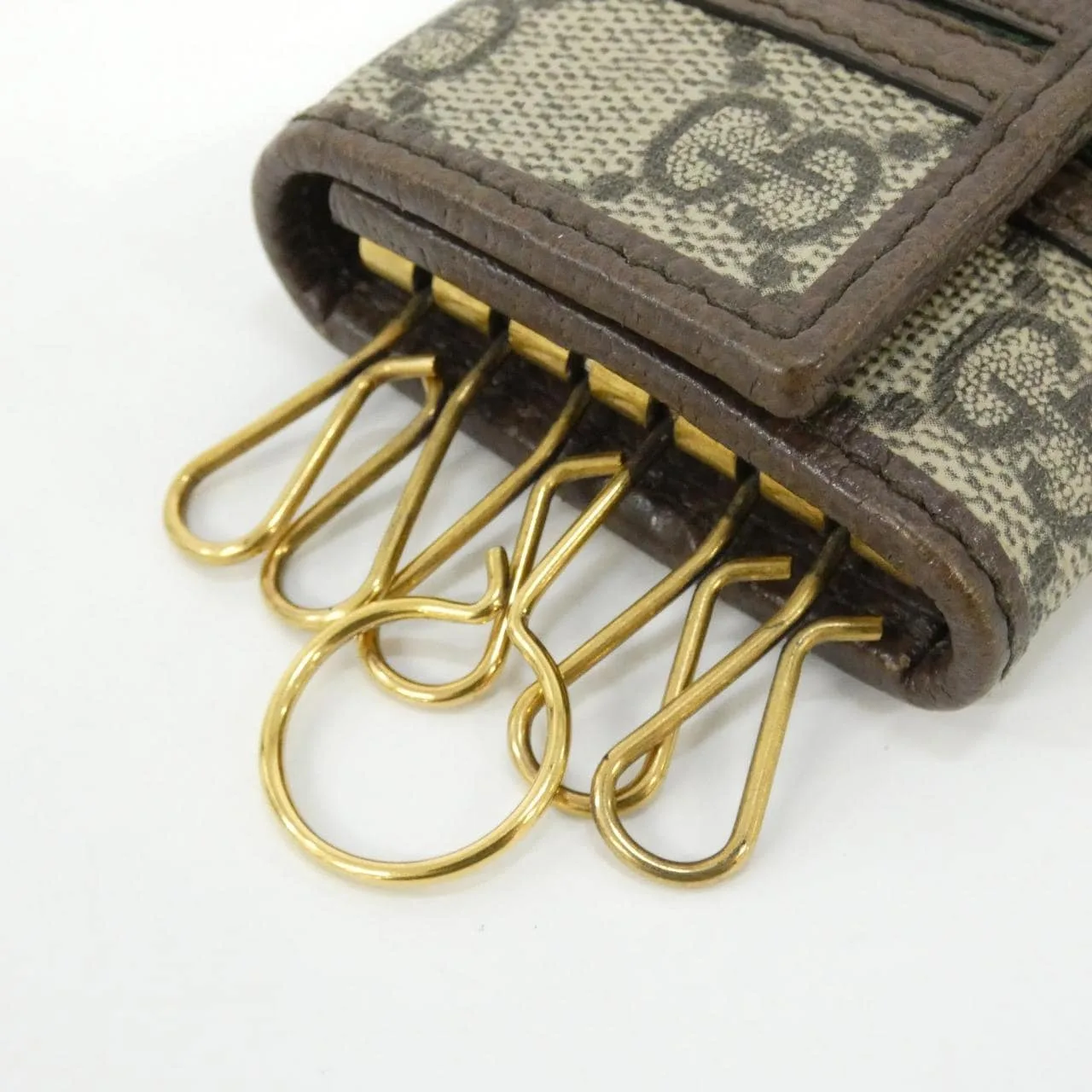 GUCCI 603732 96IWT Key Case Canvas Black Canvas Rank A - Thumbnail 2