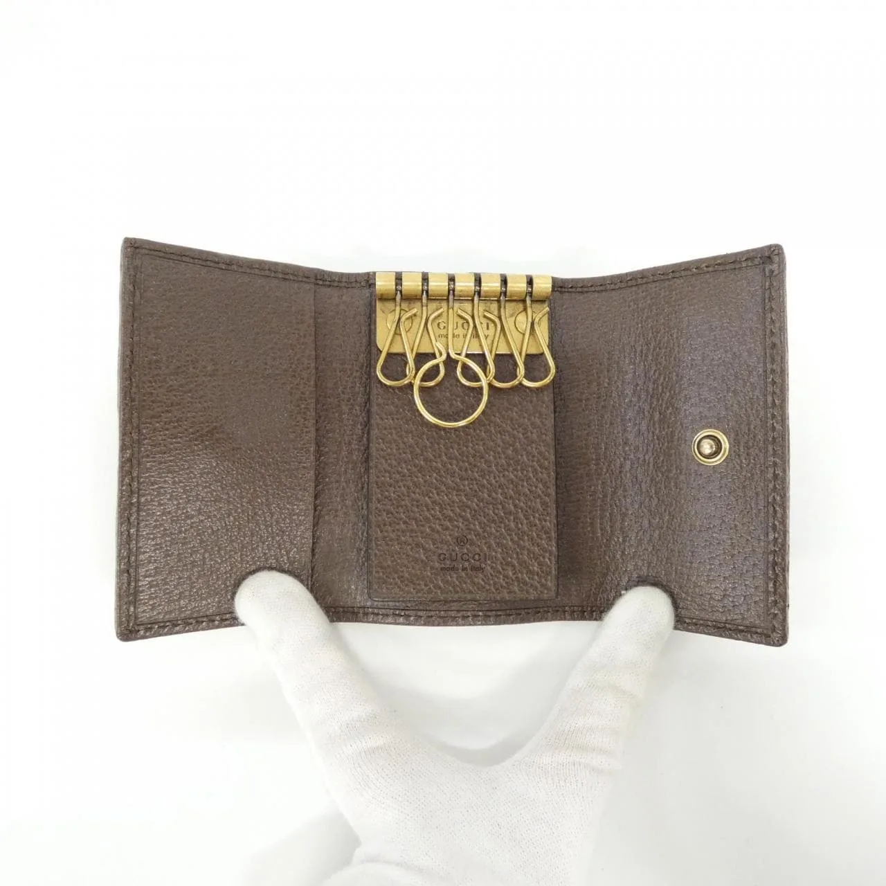 GUCCI 603732 96IWT Key Case Canvas Black Canvas Rank A - Thumbnail 6