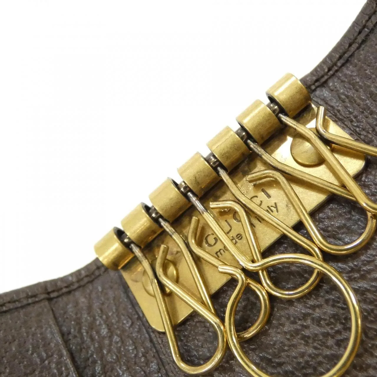 GUCCI 603732 96IWT Key Case Canvas Black Canvas Rank A - Thumbnail 7