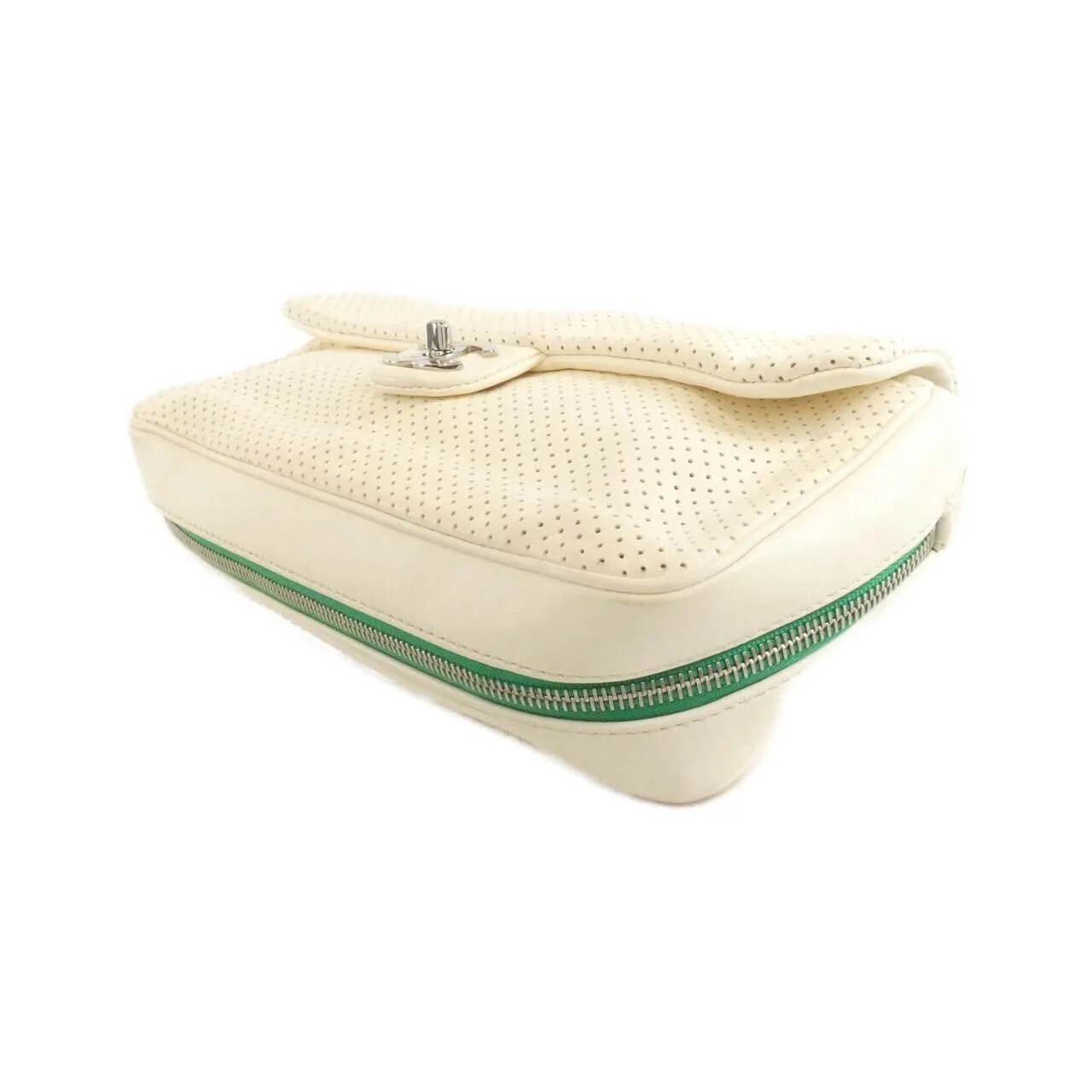 CHANEL 37577 Shoulder Lambskin White Lambskin Rank B - Thumbnail 3