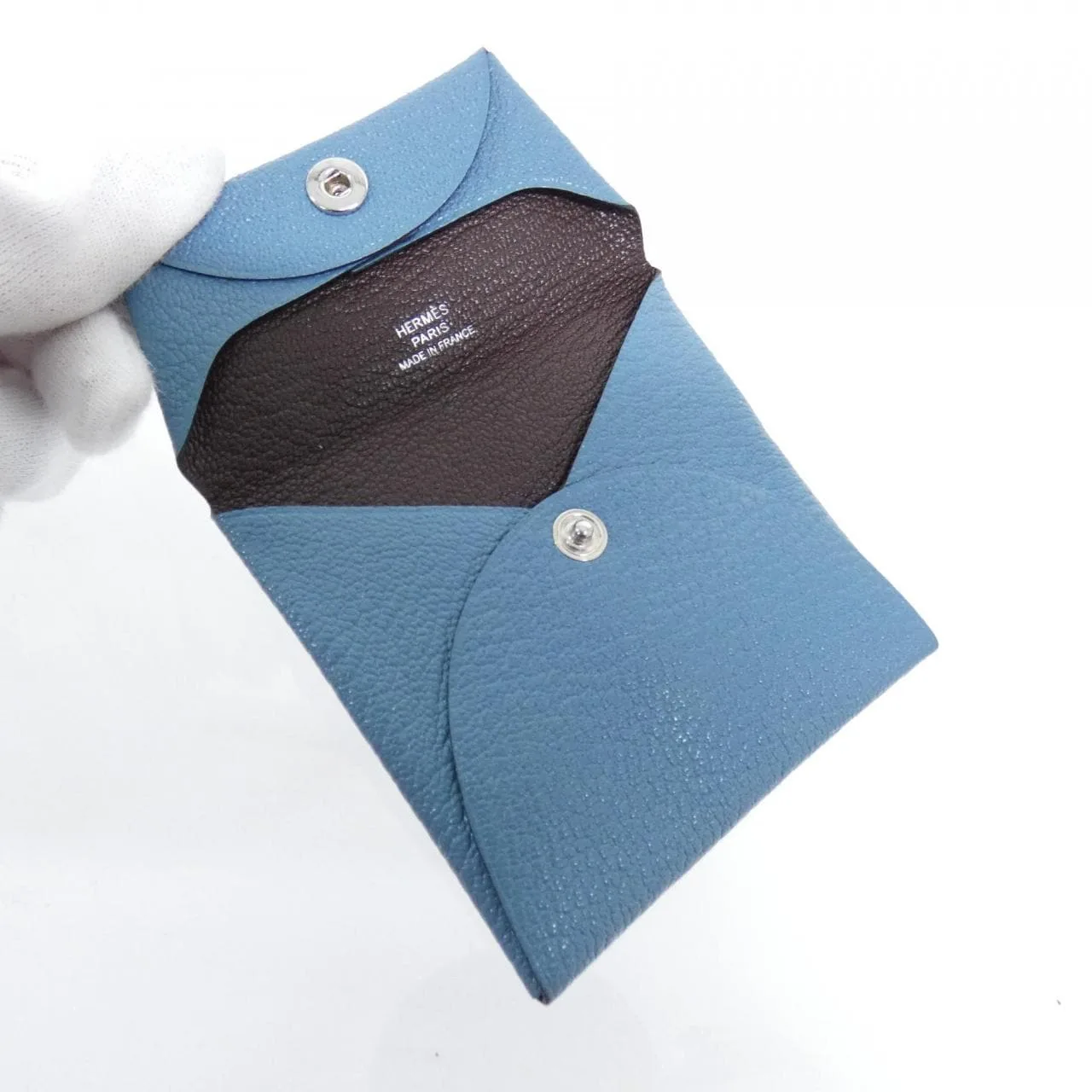 HERMES 078479CK Coin Case 藍色 中古品B - 縮圖 3