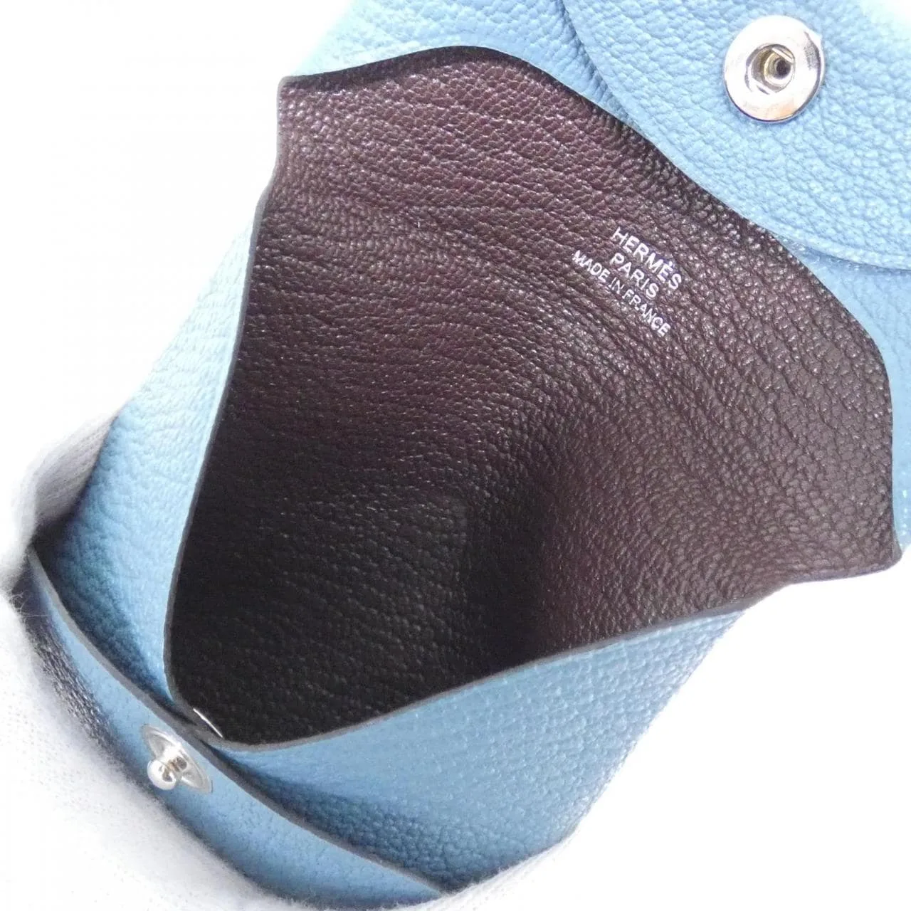 HERMES 078479CK Coin Case 藍色 中古品B - 縮圖 4