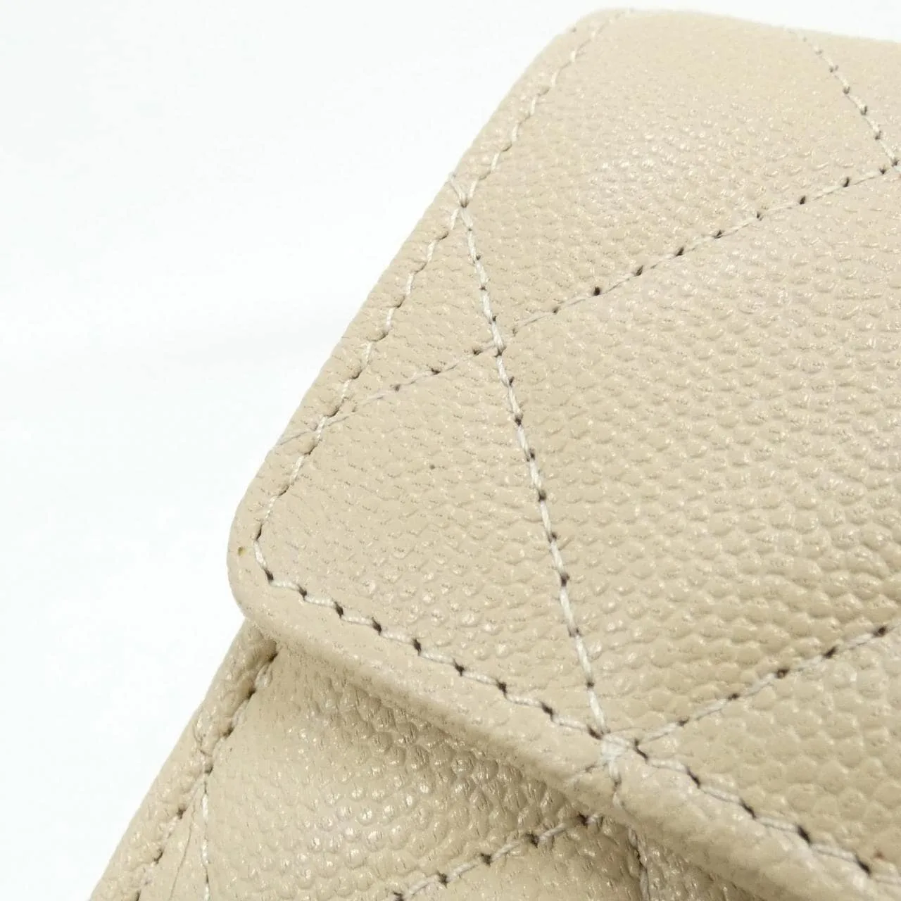 CHANEL 80768 Wallet Grained Calfskin Beige Grained Calfskin Rank A - Thumbnail 3