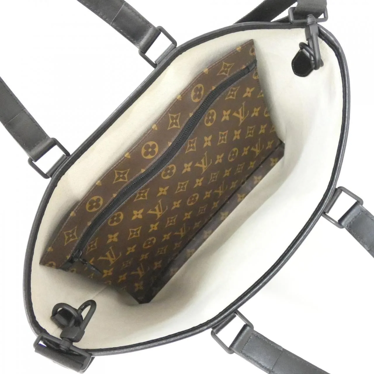 LOUIS VUITTON M45734 Tote Monogram 黑色 Monogram 中古品B - 縮圖 8