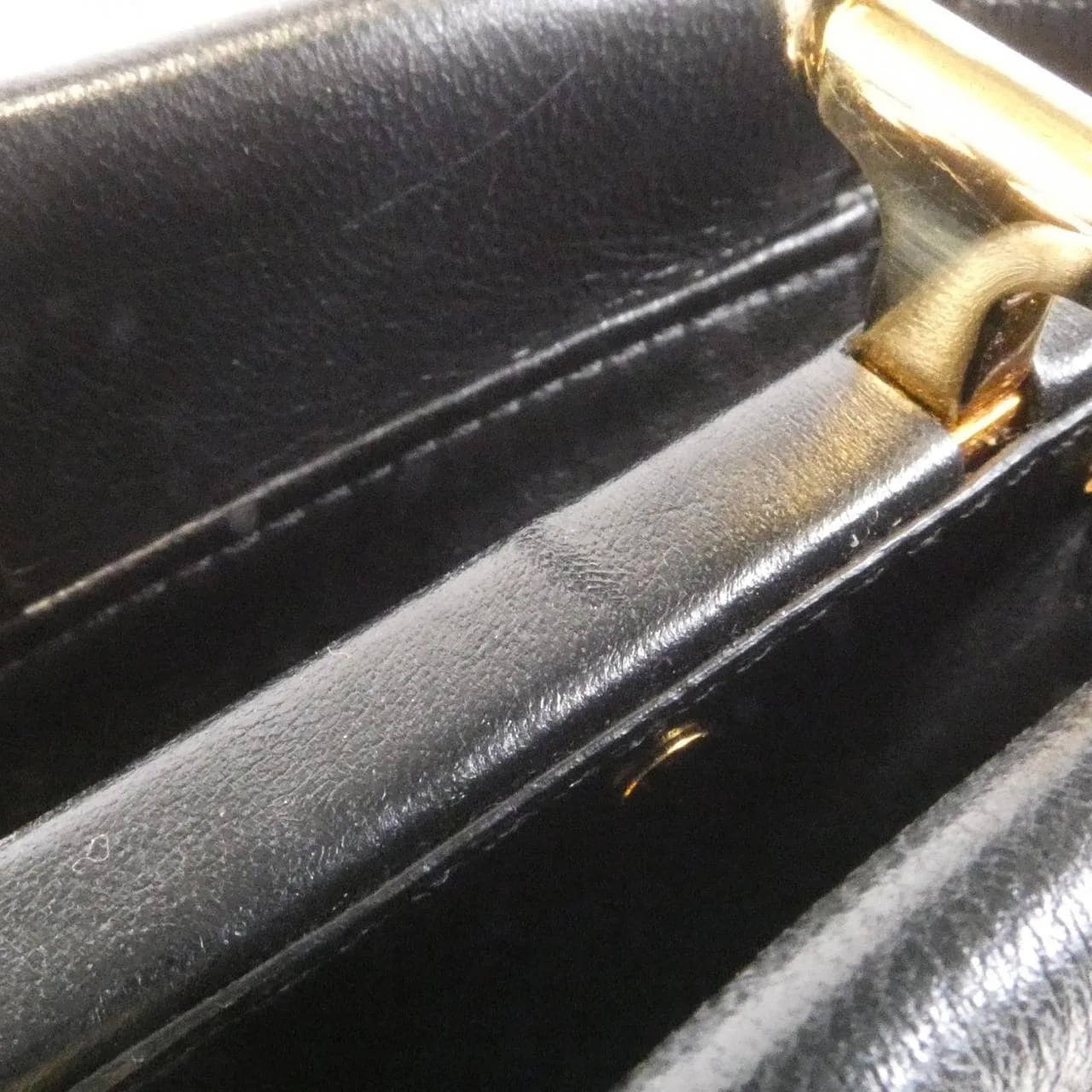 FENDI Peekaboo 8BN244 A411 Handbag Leather Black Leather Rank A - Thumbnail 7