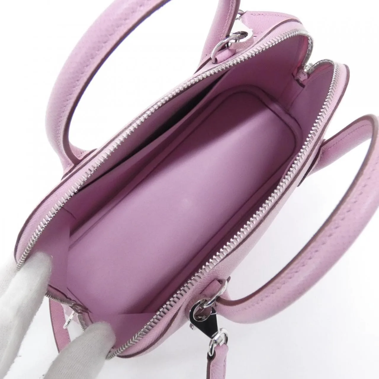 HERMES Bolide 082798CK Handbag Epsom 黑色 Epsom 皮 中古品A - 縮圖 7