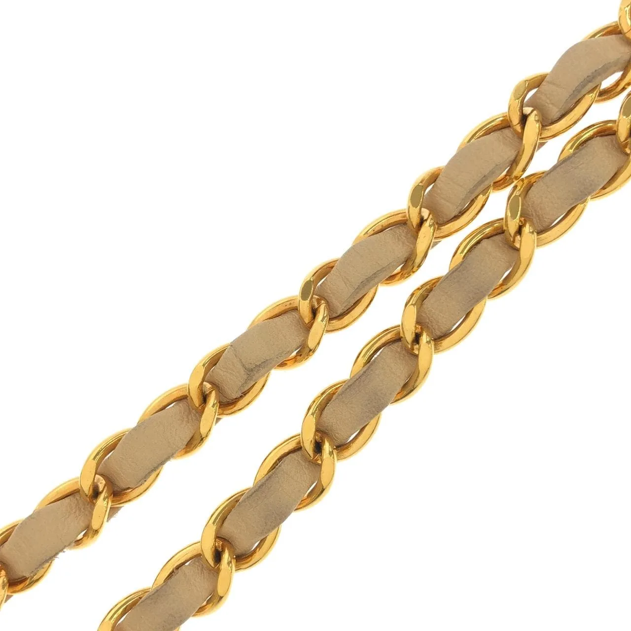 CHANEL 01164 Shoulder Lambskin 米色 羊皮 中古品A - 縮圖 6