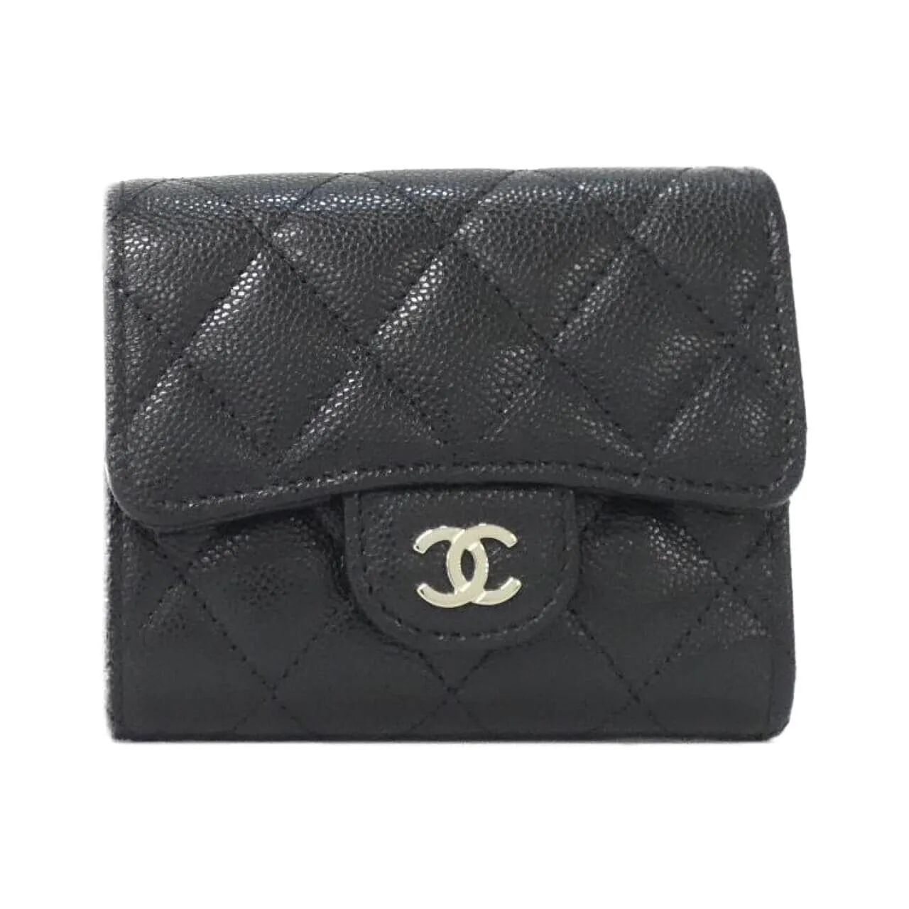 CHANEL Timeless Classic AP0229 Wallet Grained Calfskin Black