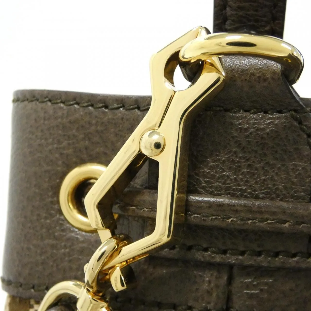 GUCCI Ophidia 550621 UKMJG Handbag Canvas 黑色 帆布 中古品A - 縮圖 4