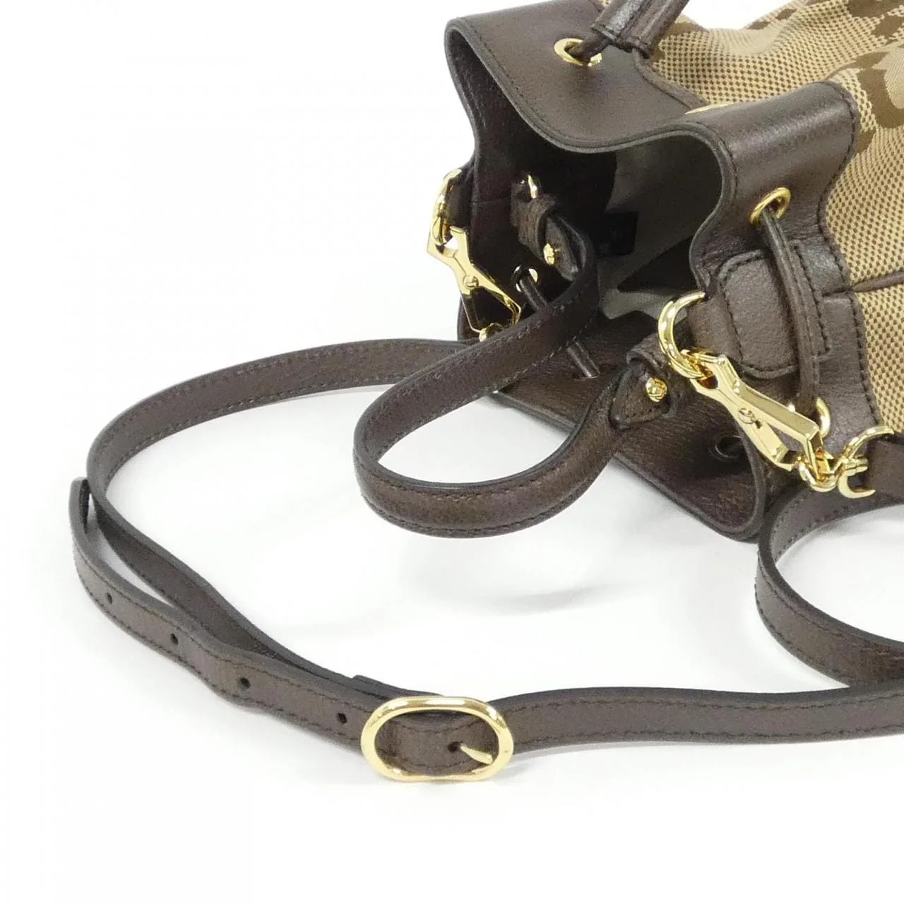 GUCCI Ophidia 550621 UKMJG Handbag Canvas 黑色 帆布 中古品A - 縮圖 6