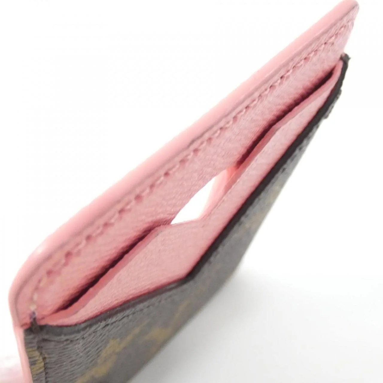 LOUIS VUITTON M25660 Card Case Monogram 粉色 Monogram 中古品A - 縮圖 4