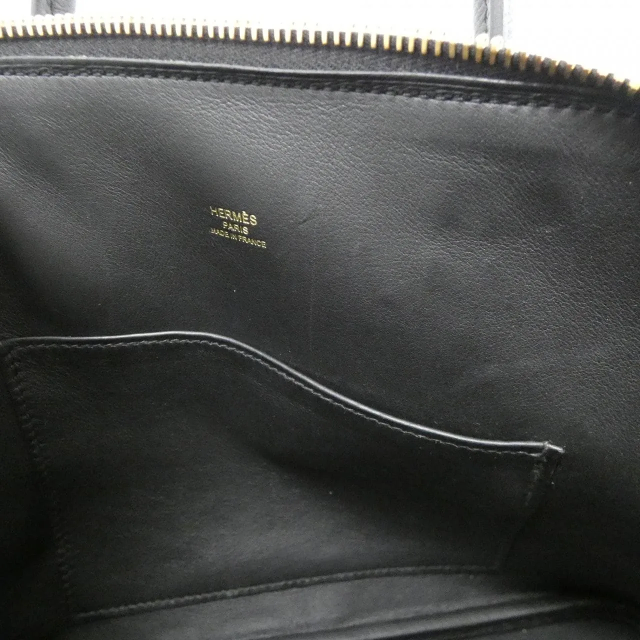 HERMES Bolide 082798CC Handbag Epsom 黑色 Epsom 皮 中古品A - 縮圖 10
