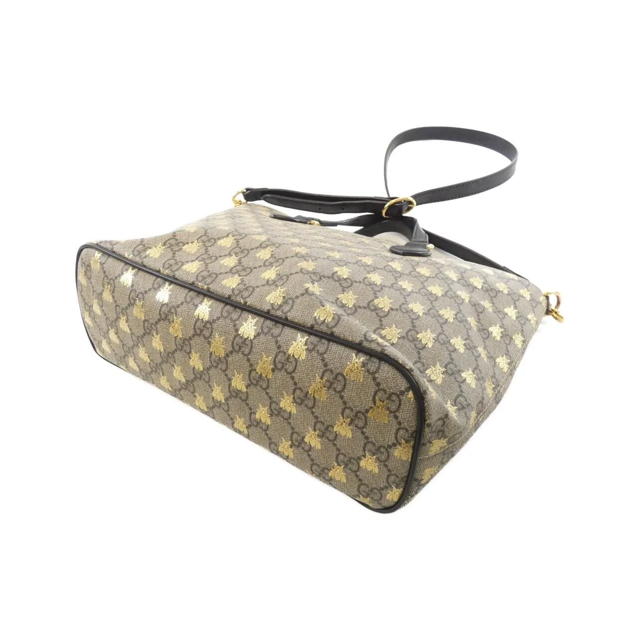 GUCCI 473887 9IKIG Handbag Canvas 黑色 帆布 中古品B - 縮圖 2