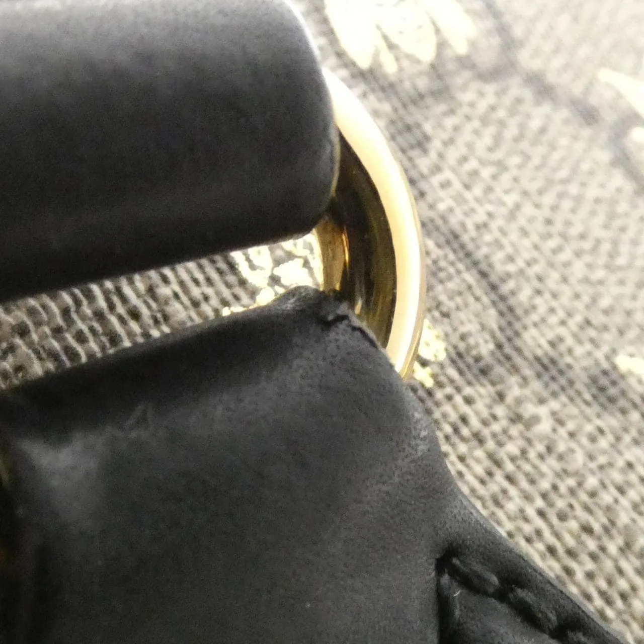 GUCCI 473887 9IKIG Handbag Canvas 黑色 帆布 中古品B - 縮圖 5