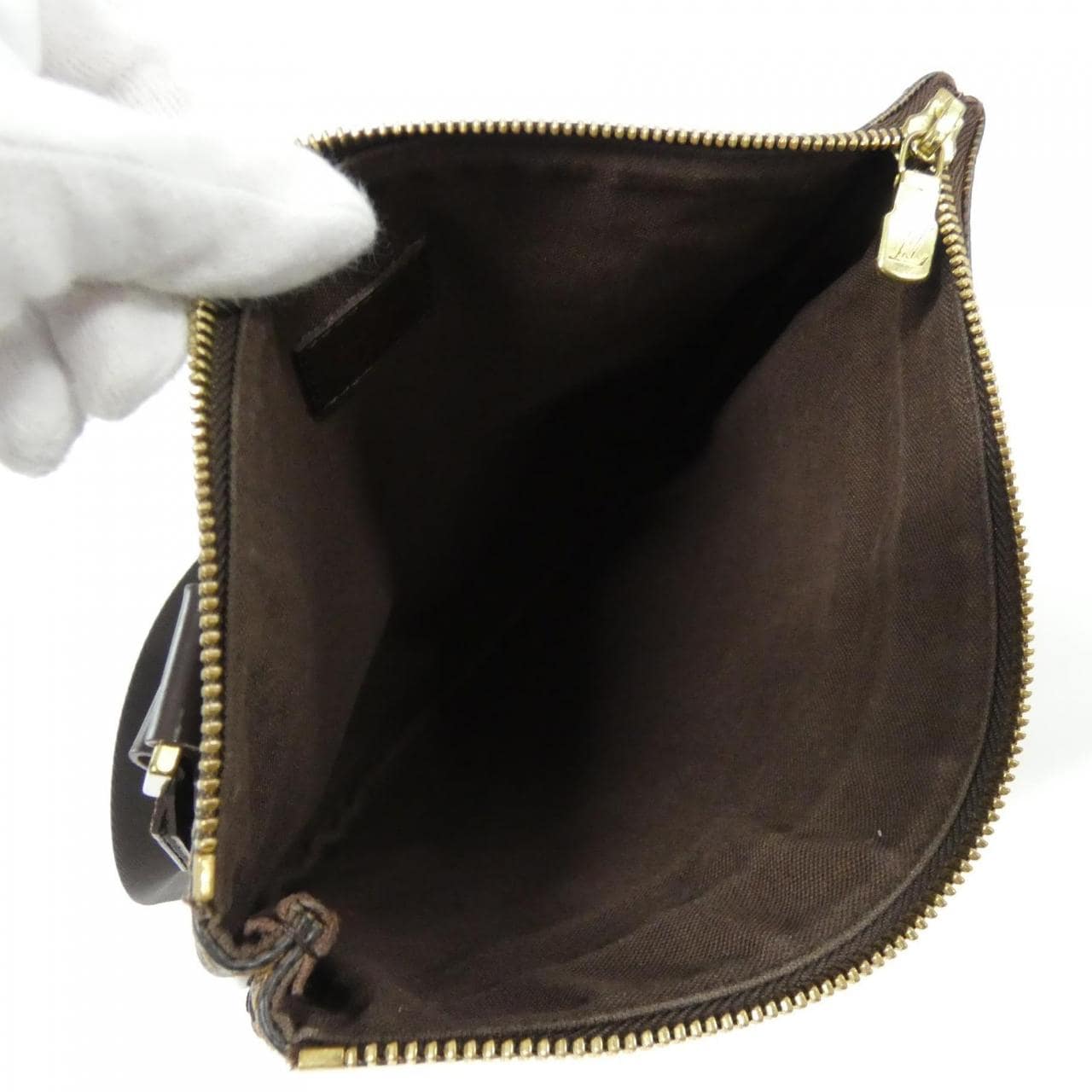 LOUIS VUITTON Pochette N51111 Shoulder Damier 黑色 Damier 中古品A - 縮圖 8