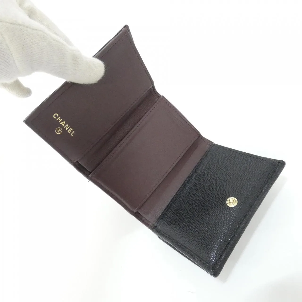 CHANEL Timeless Classic AP0230 Wallet Grained Calfskin Black Grained Calfskin Rank B - Thumbnail 6