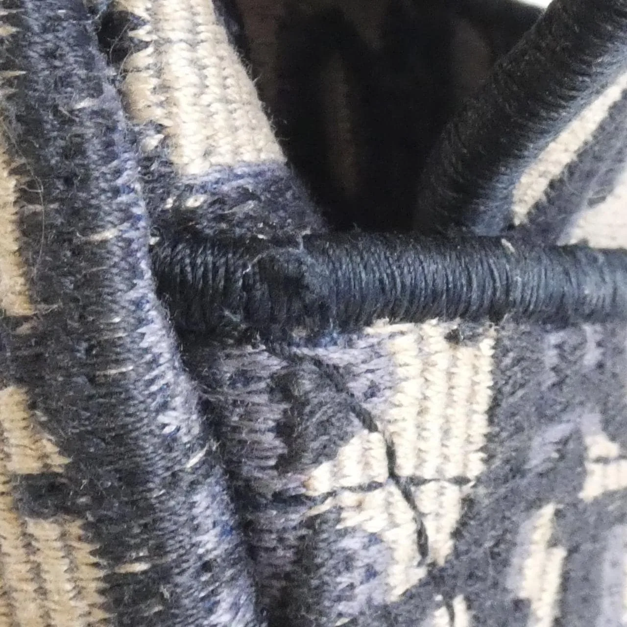 DIOR Saddle M0446CRIW Shoulder Canvas 黑色 帆布 中古品A - 縮圖 4