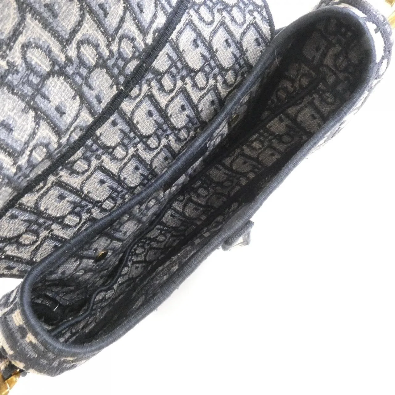 DIOR Saddle M0446CRIW Shoulder Canvas 黑色 帆布 中古品A - 縮圖 10