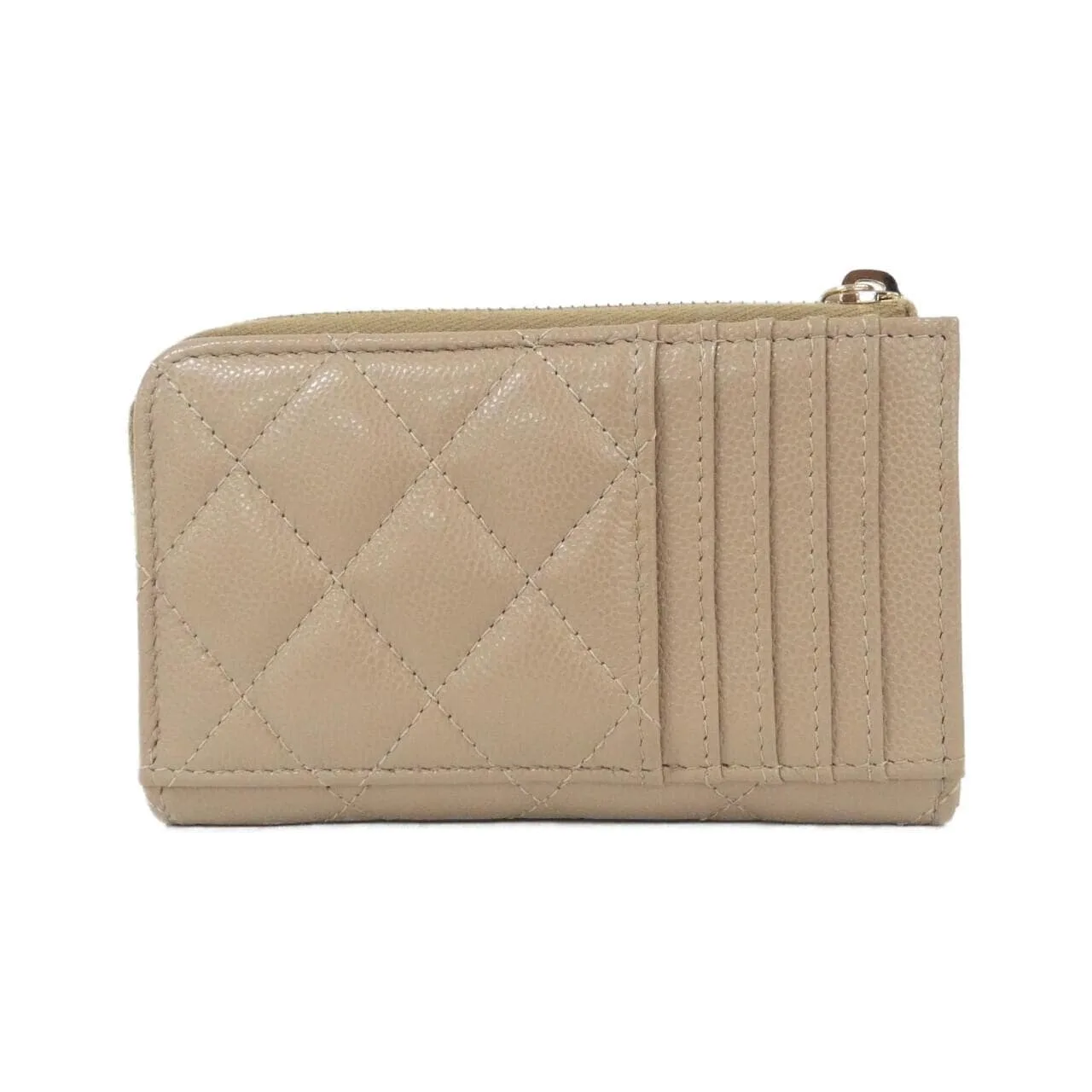 CHANEL Timeless Classic AP3179 Card Case Grained Calfskin Beige Grained Calfskin Rank A - Thumbnail 2