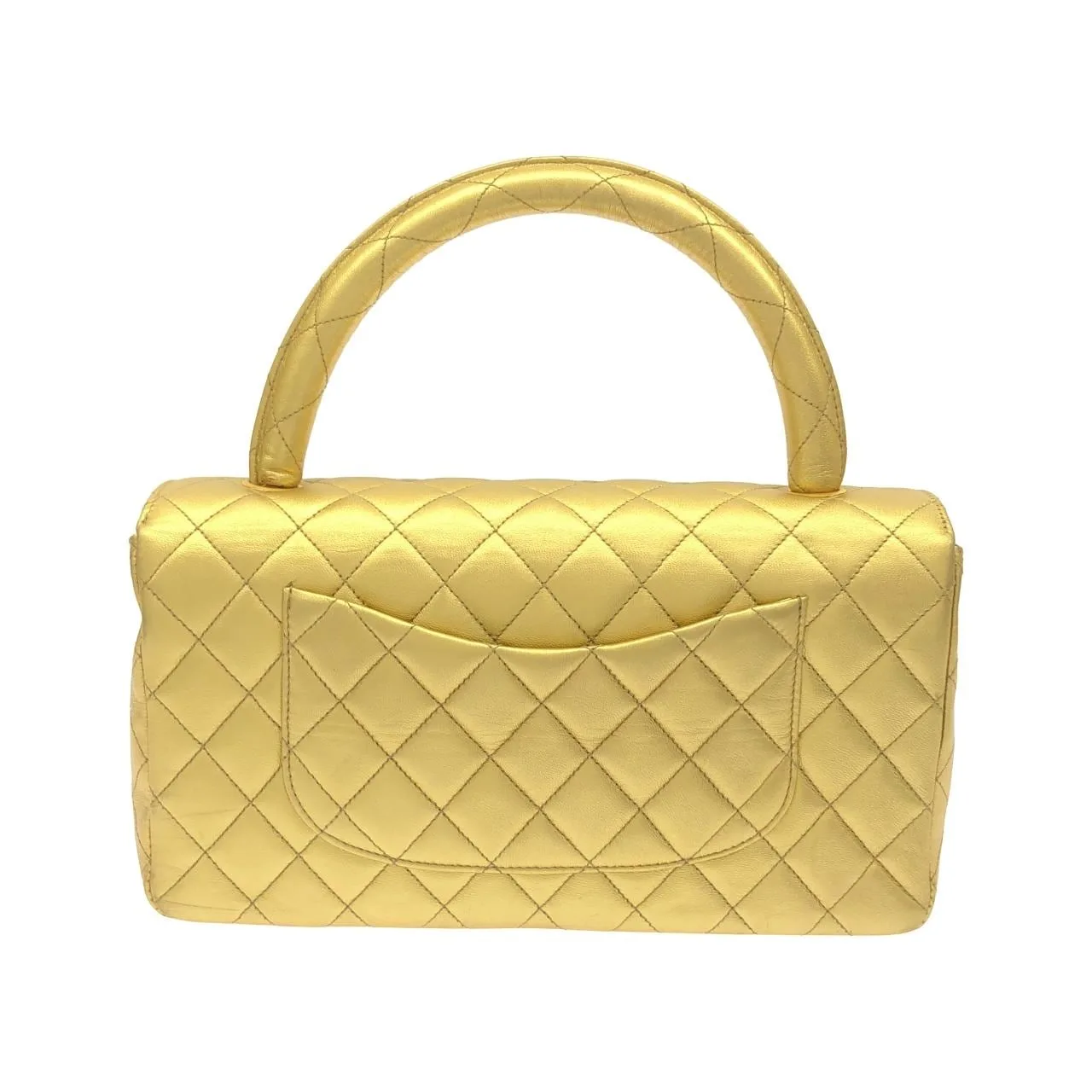 CHANEL Handbag Lambskin Gold Lambskin Rank A - Thumbnail 2
