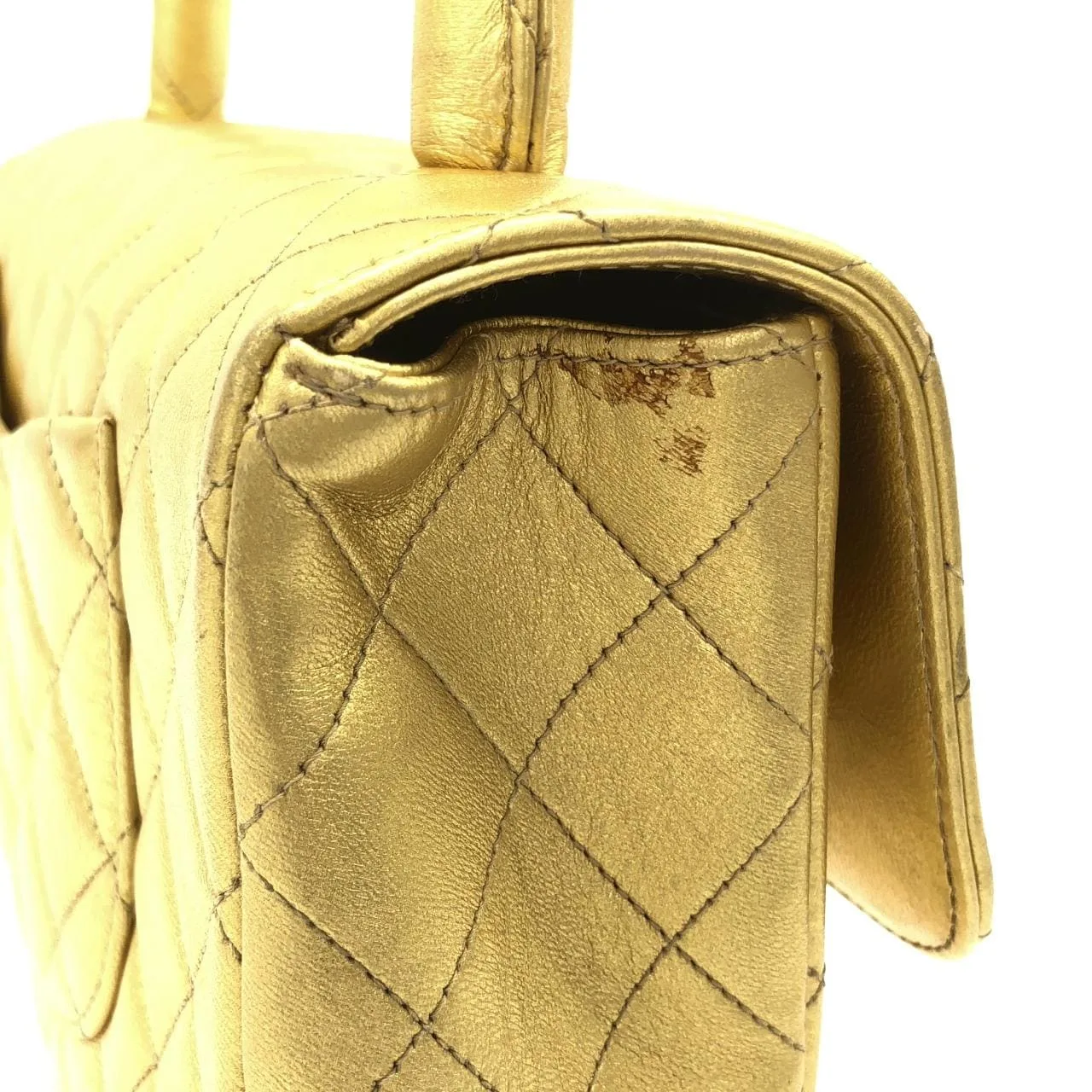 CHANEL Handbag Lambskin Gold Lambskin Rank A - Thumbnail 5