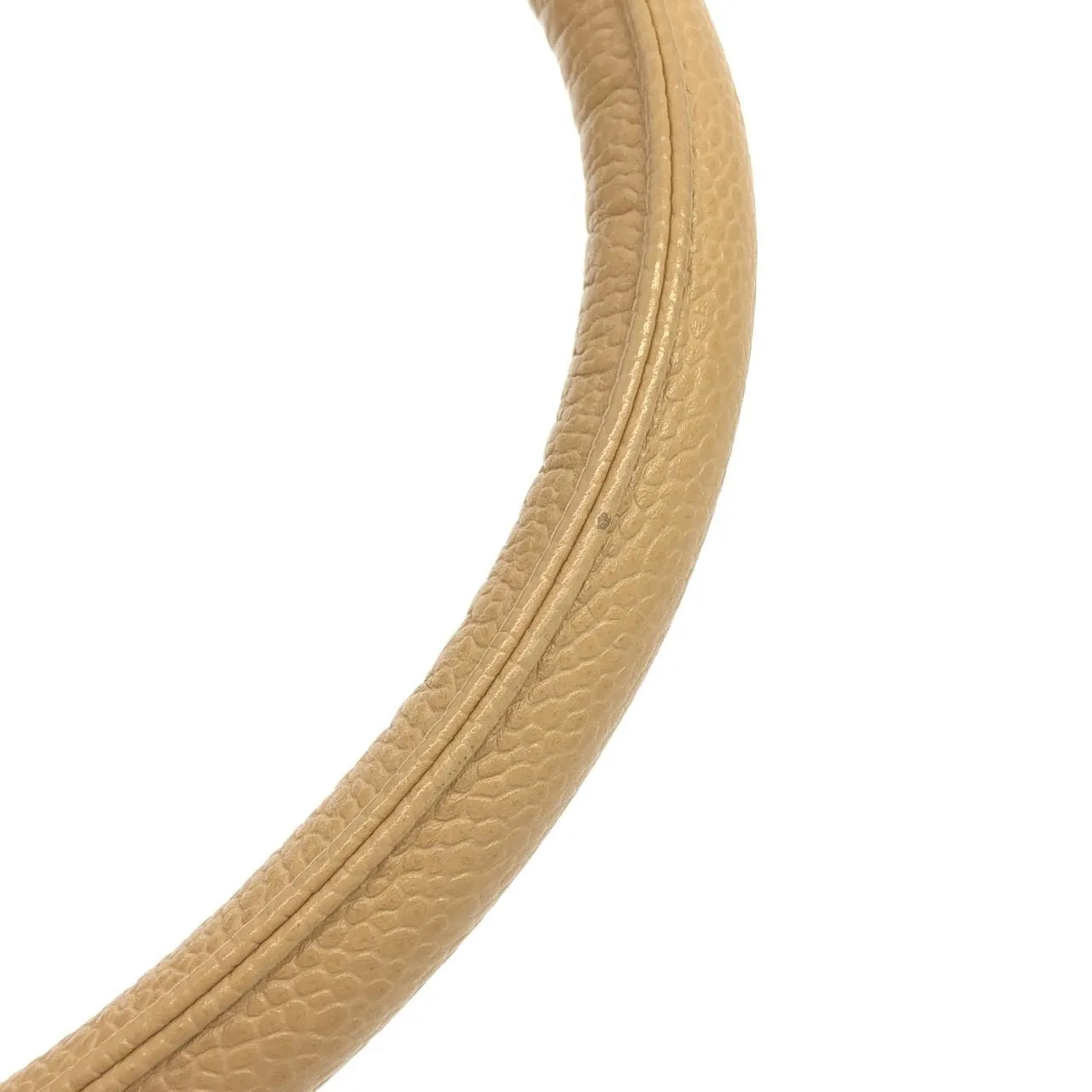 CHANEL Handbag Grained Calfskin 米色 荔枝紋牛皮 中古品A - 縮圖 8